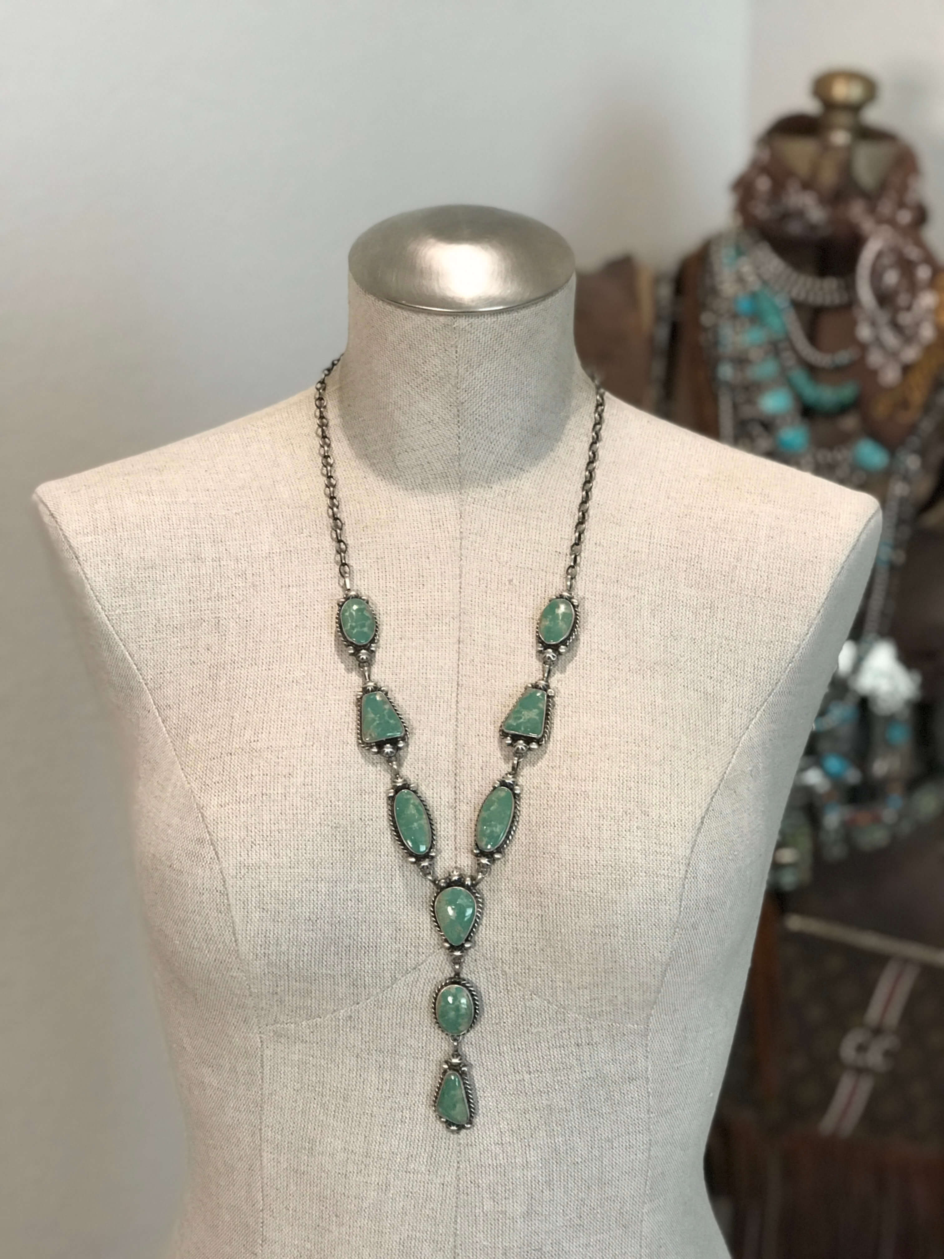 The Bloomfield Turquoise Lariat Necklace Set - Image 2