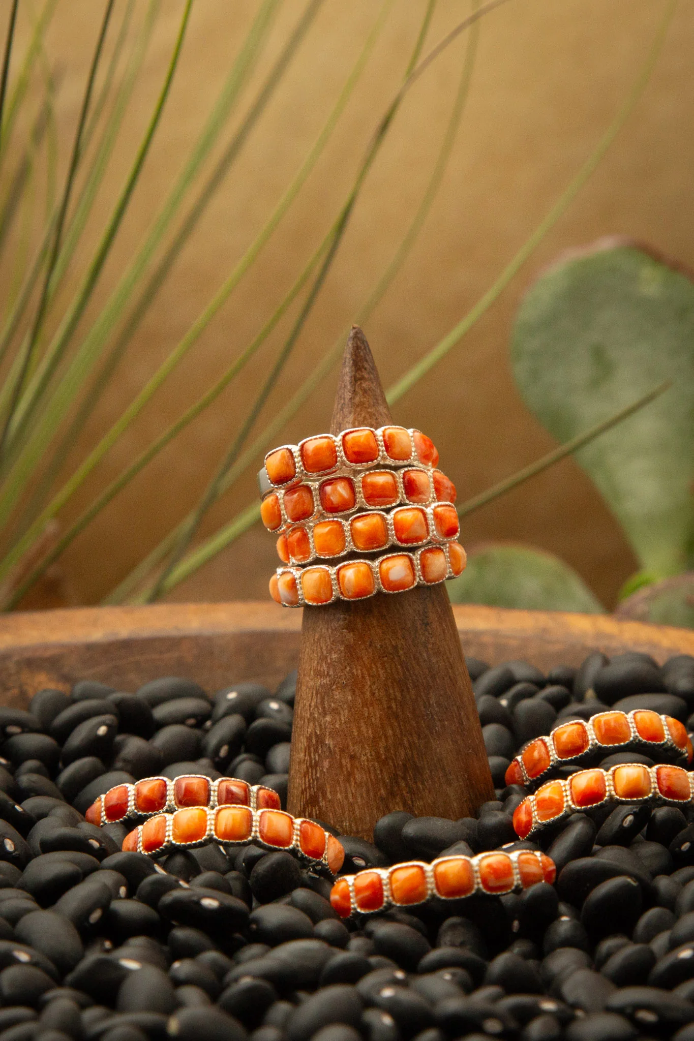 The Orange Spiny Stacking Ring