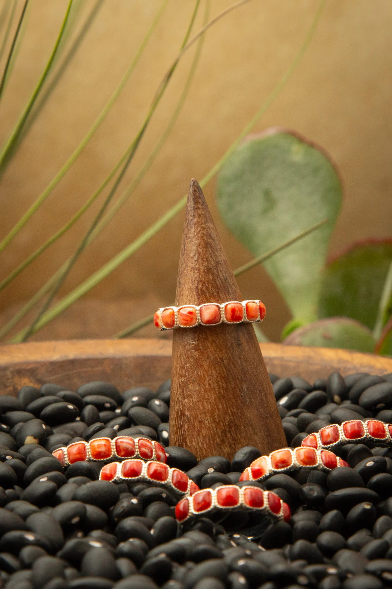 The Red Spiny Stacking Ring - Image 2