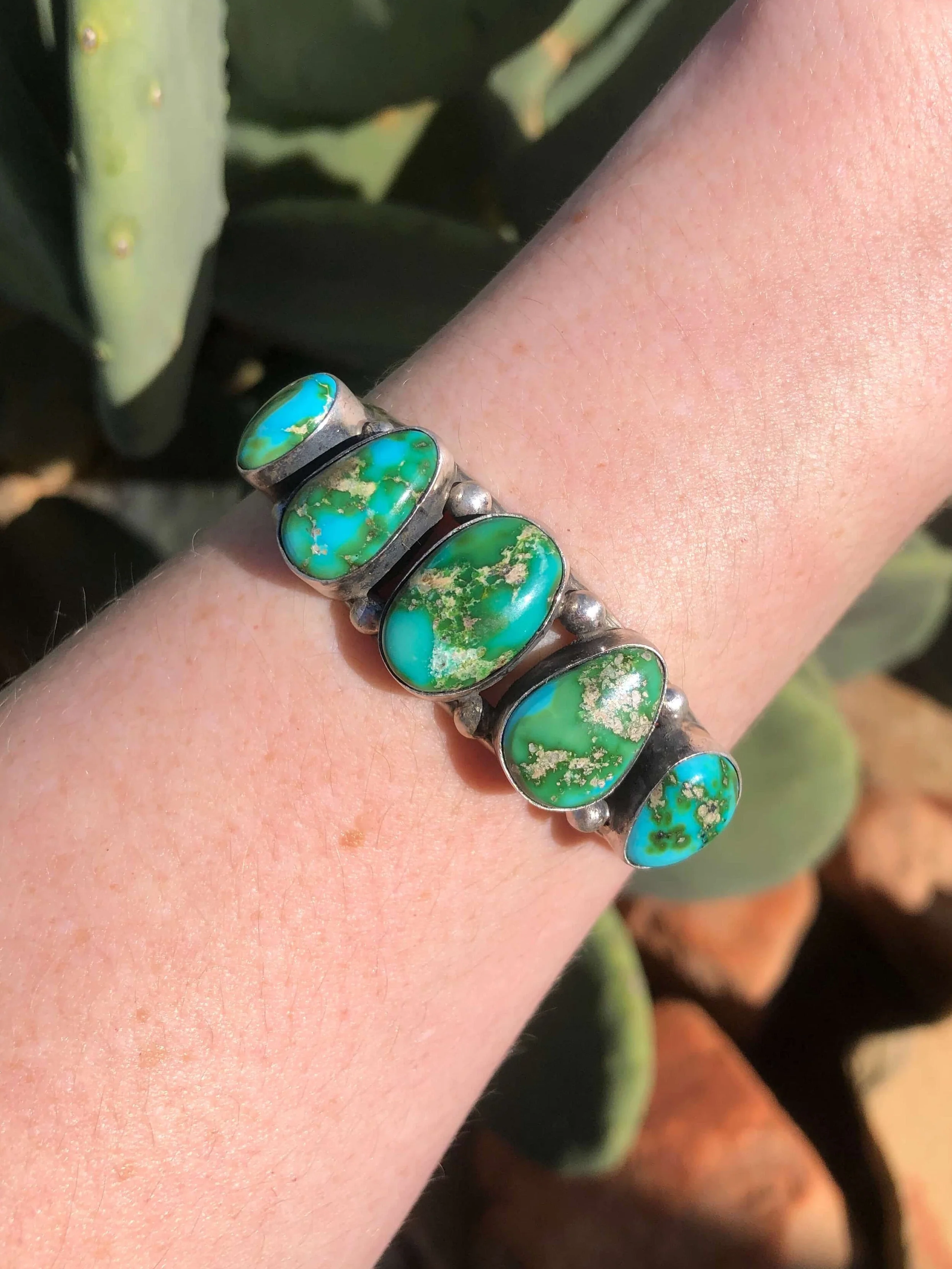 The 5 Stone Turquoise Cuff, 1 - Image 2