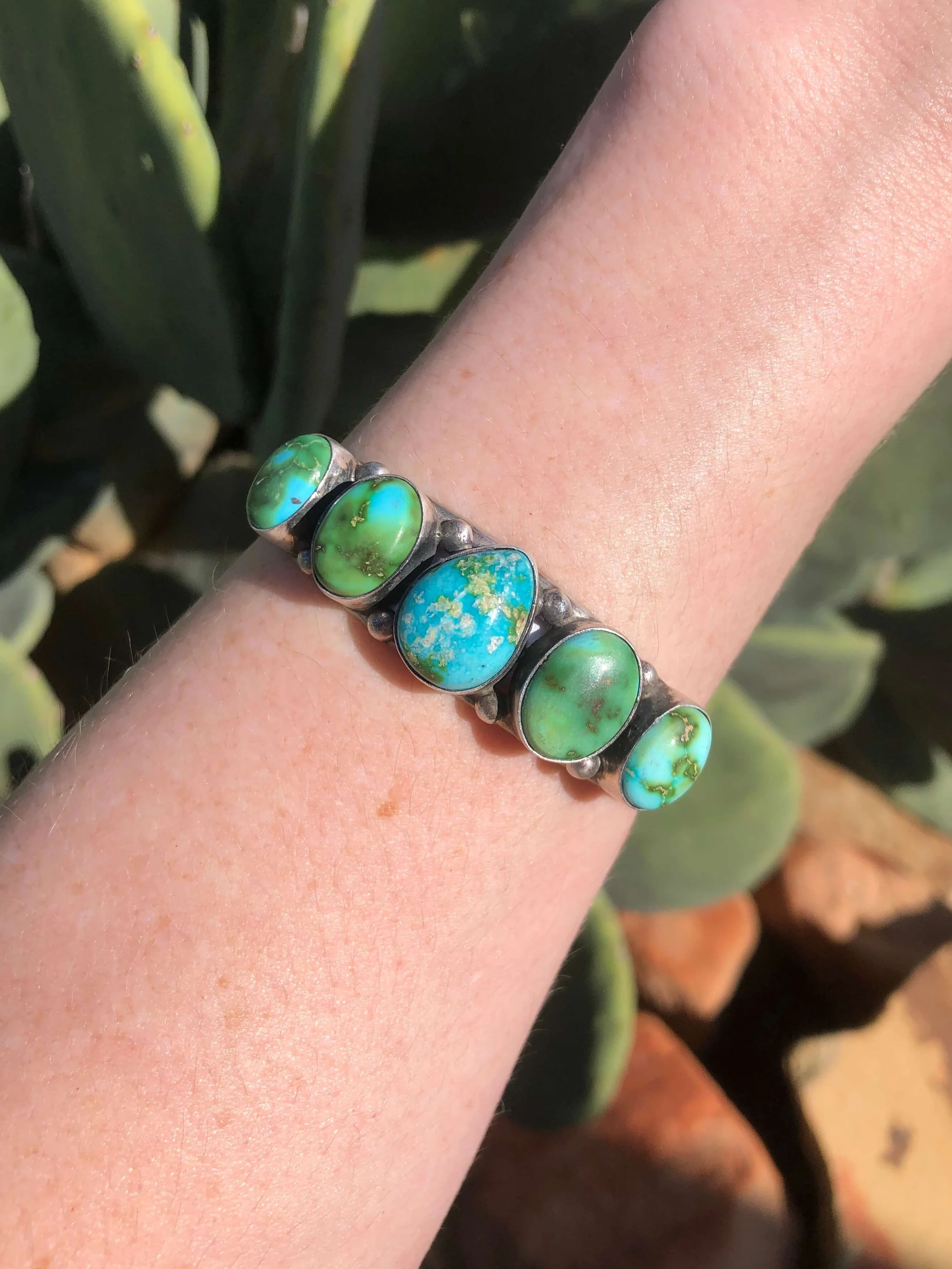 The 5 Stone Turquoise Cuff, 2 - Image 2
