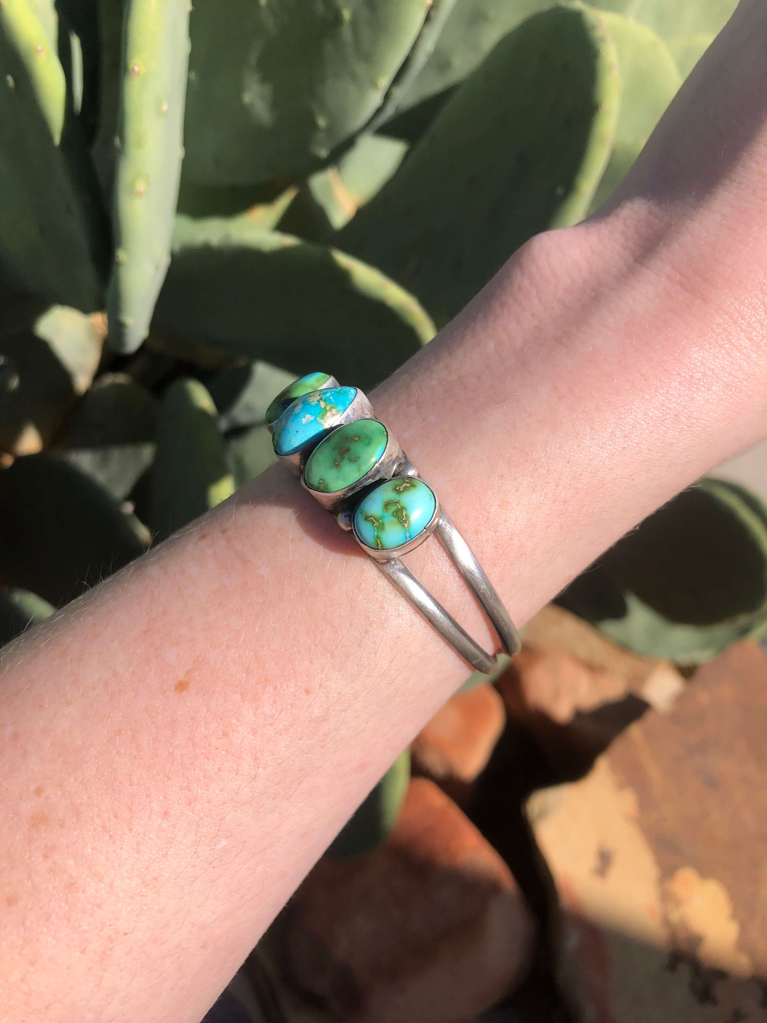 The 5 Stone Turquoise Cuff, 2 - Image 3