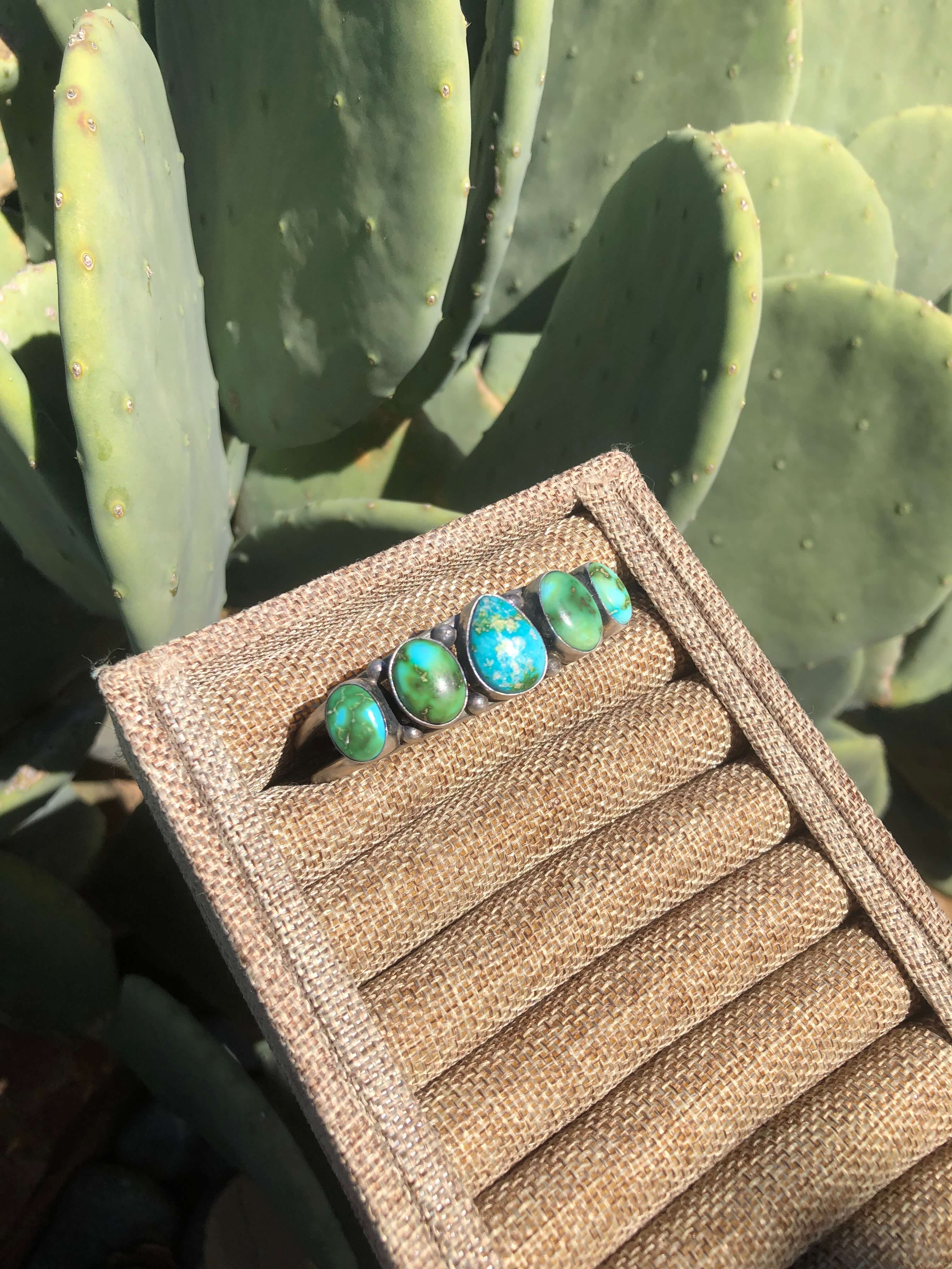 The 5 Stone Turquoise Cuff, 2 - Image 4