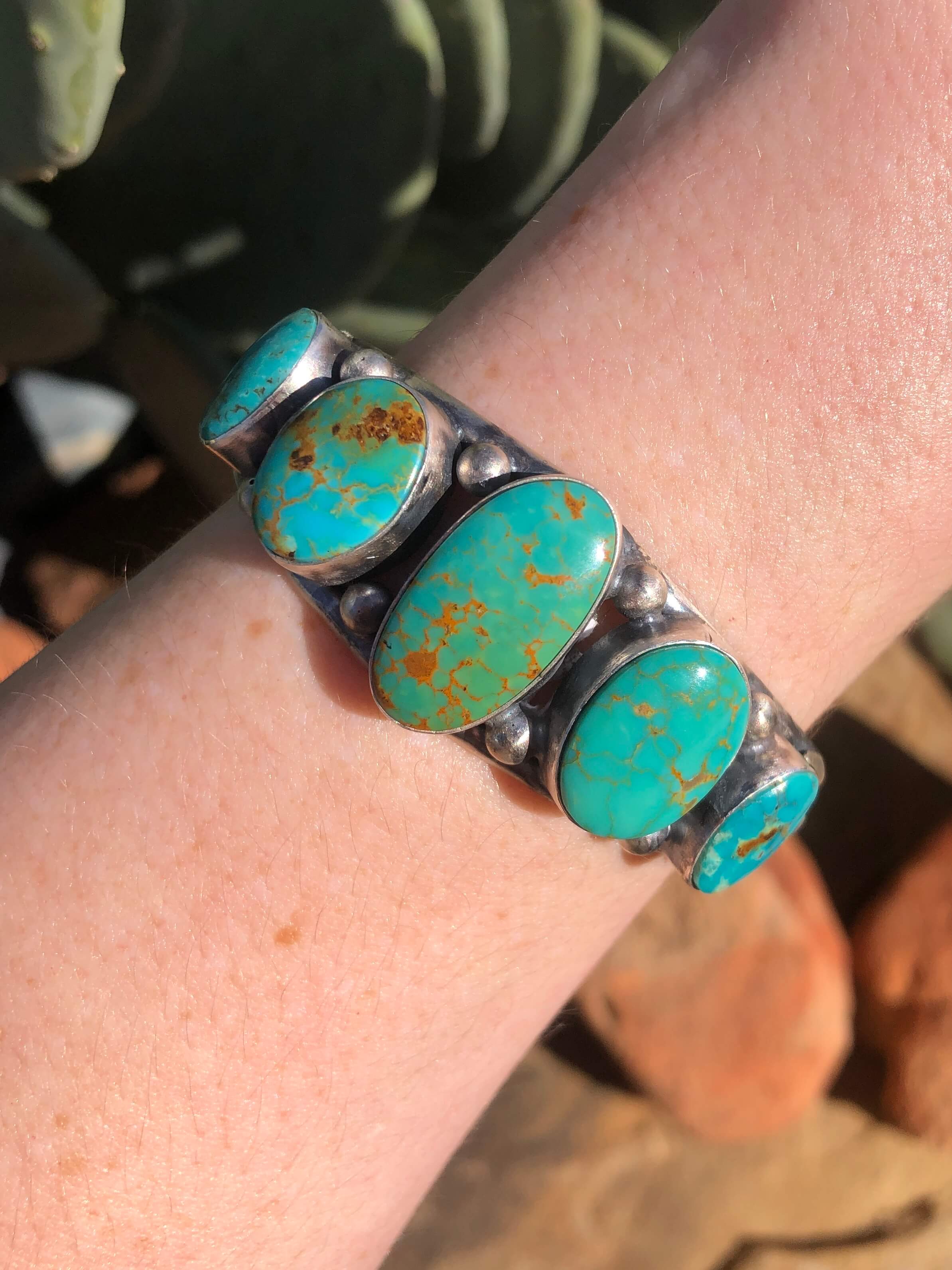 The 5 Stone Turquoise Cuff, 3 - Image 2