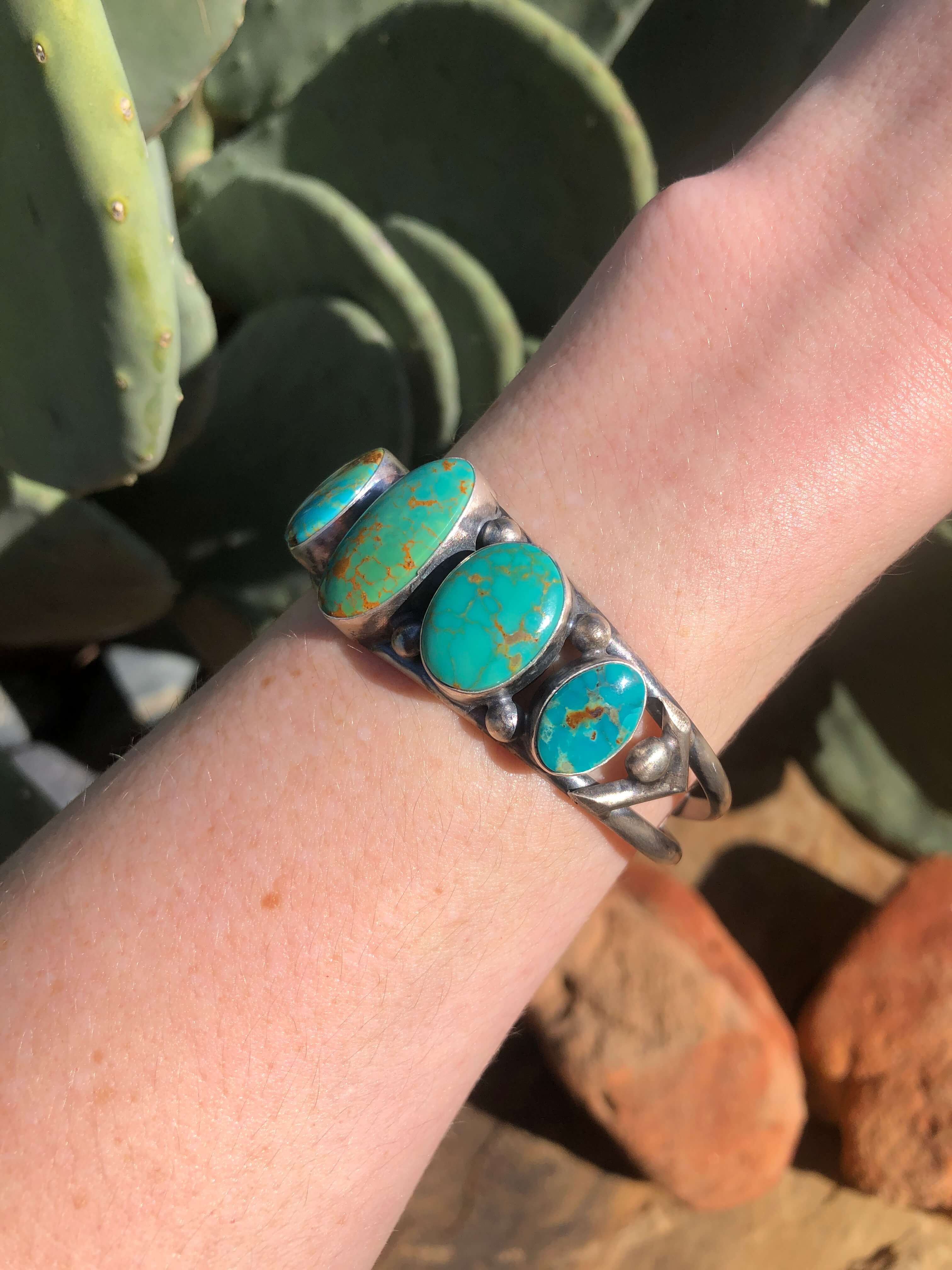 The 5 Stone Turquoise Cuff, 3 - Image 3