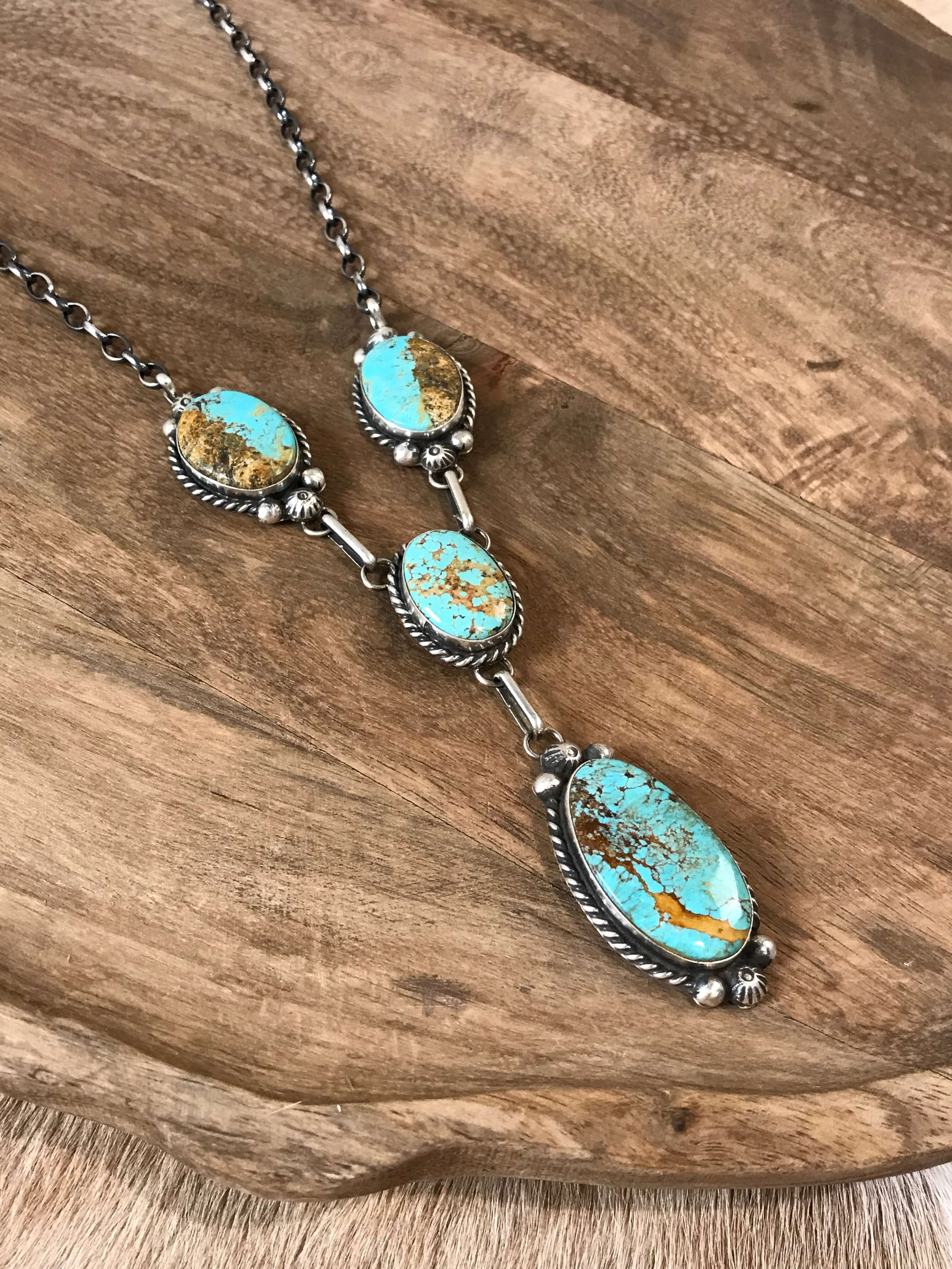 The Adler Turquoise Lariat Necklace Set - Image 7