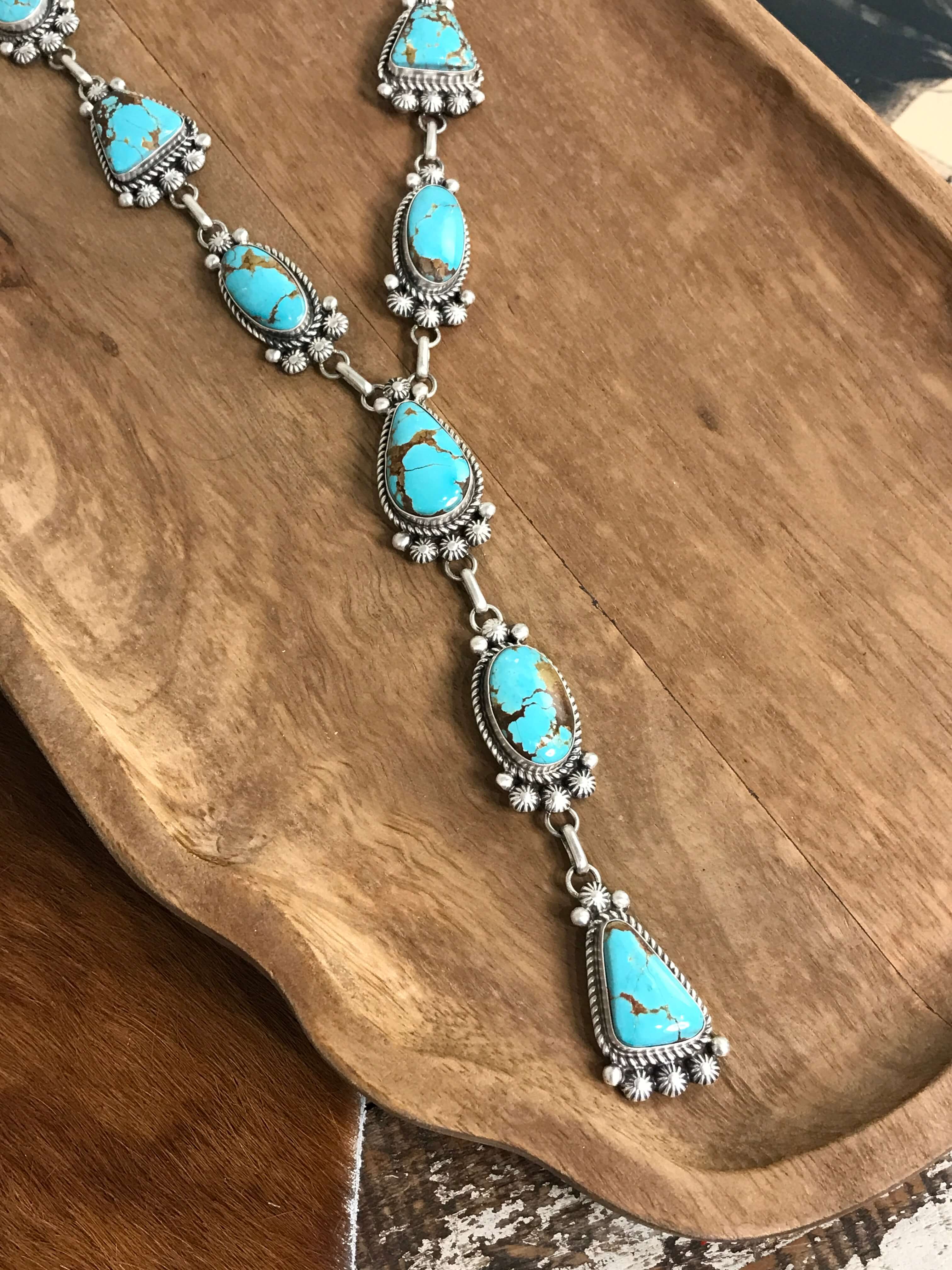 The Andie Turquoise Lariat Necklace Set - Image 6