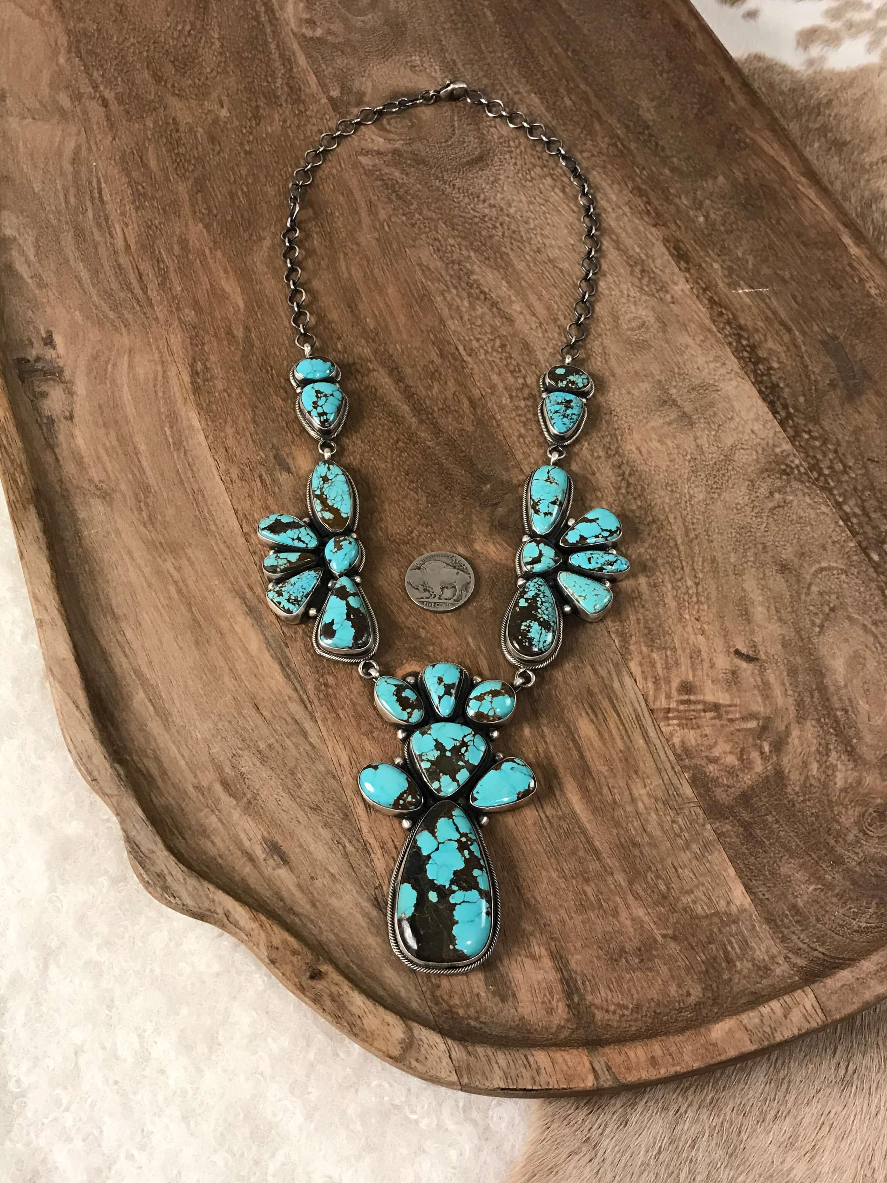 The Antigo Turquoise Statement Necklace Set - Image 6