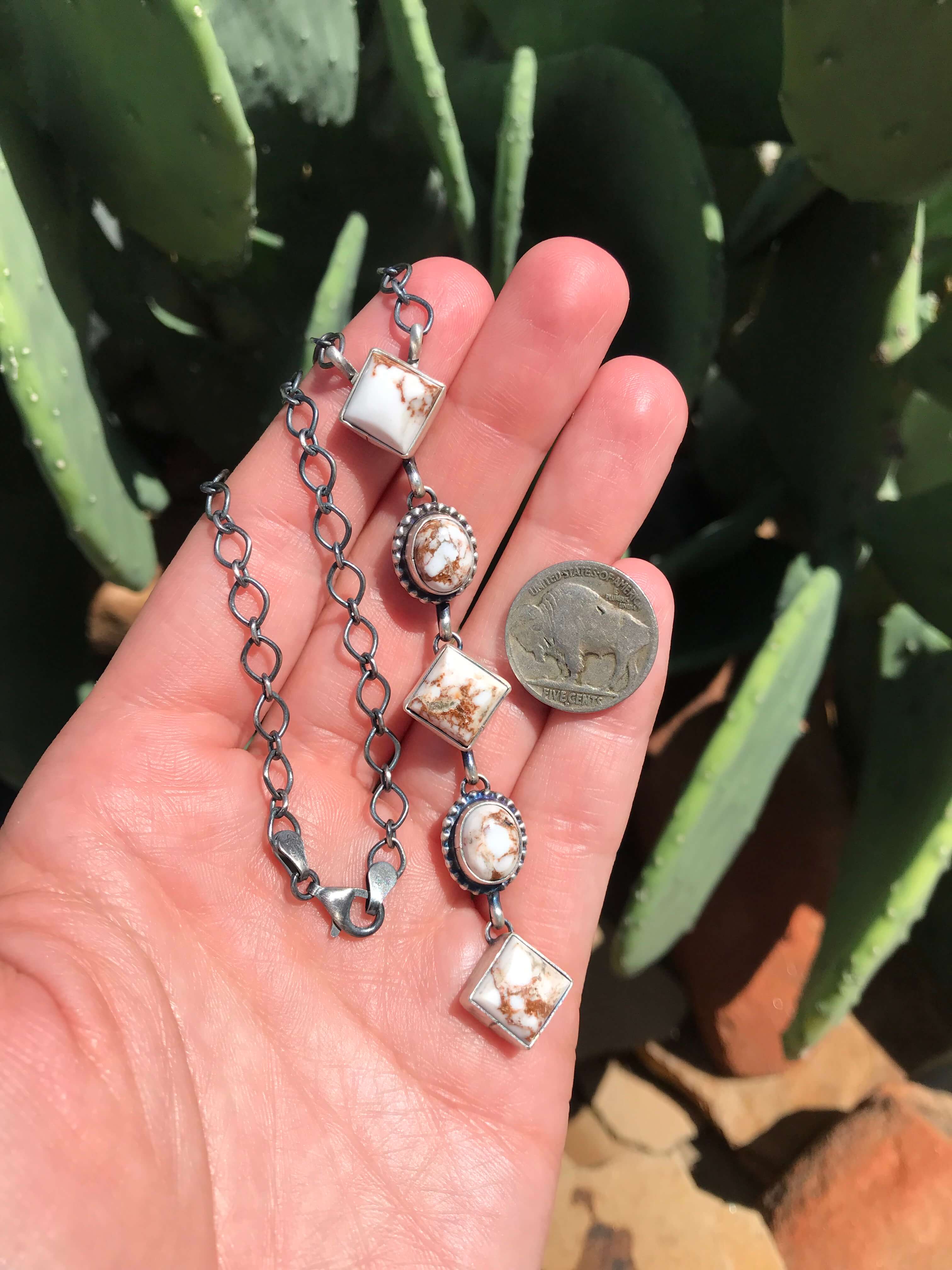 The Arroyo 5 Stone Lariat Necklace, 7 - Image 4