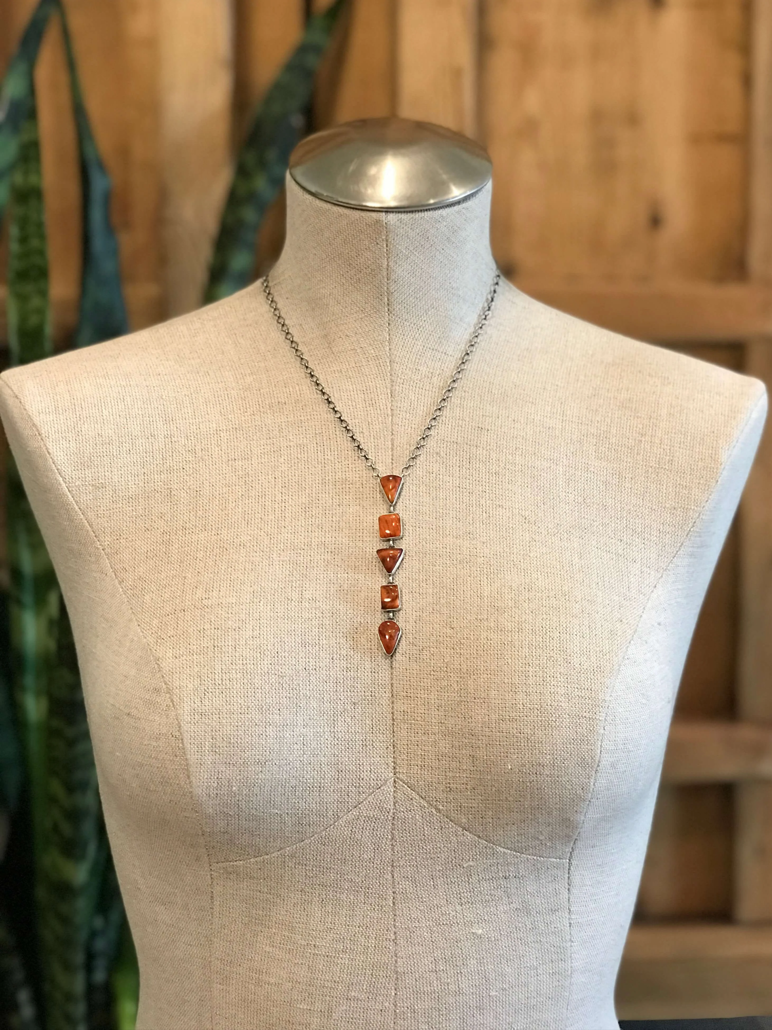 The Arroyo 5 Stone Lariat Necklace, 22 - Image 3