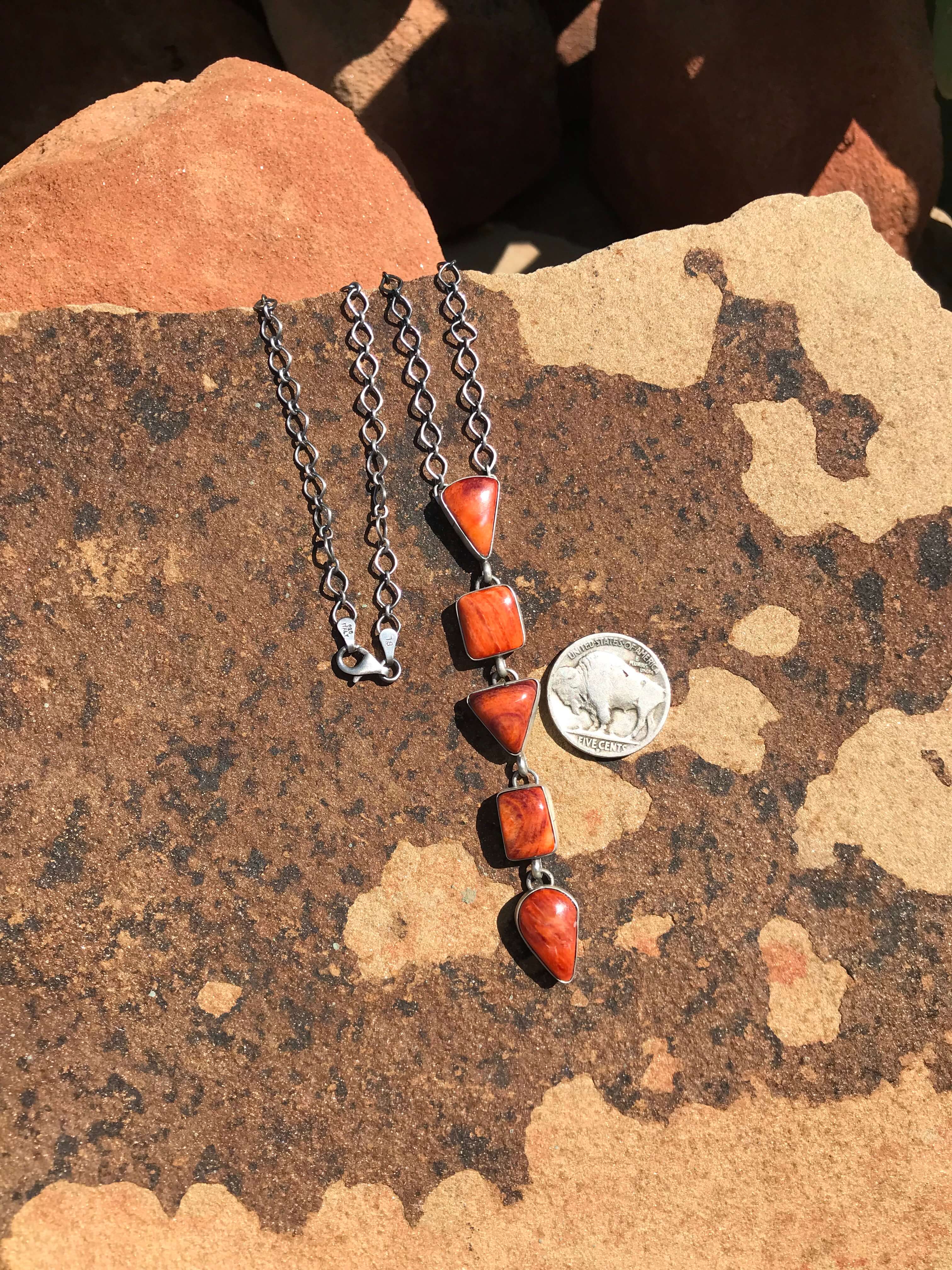The Arroyo 5 Stone Lariat Necklace, 22 - Image 4