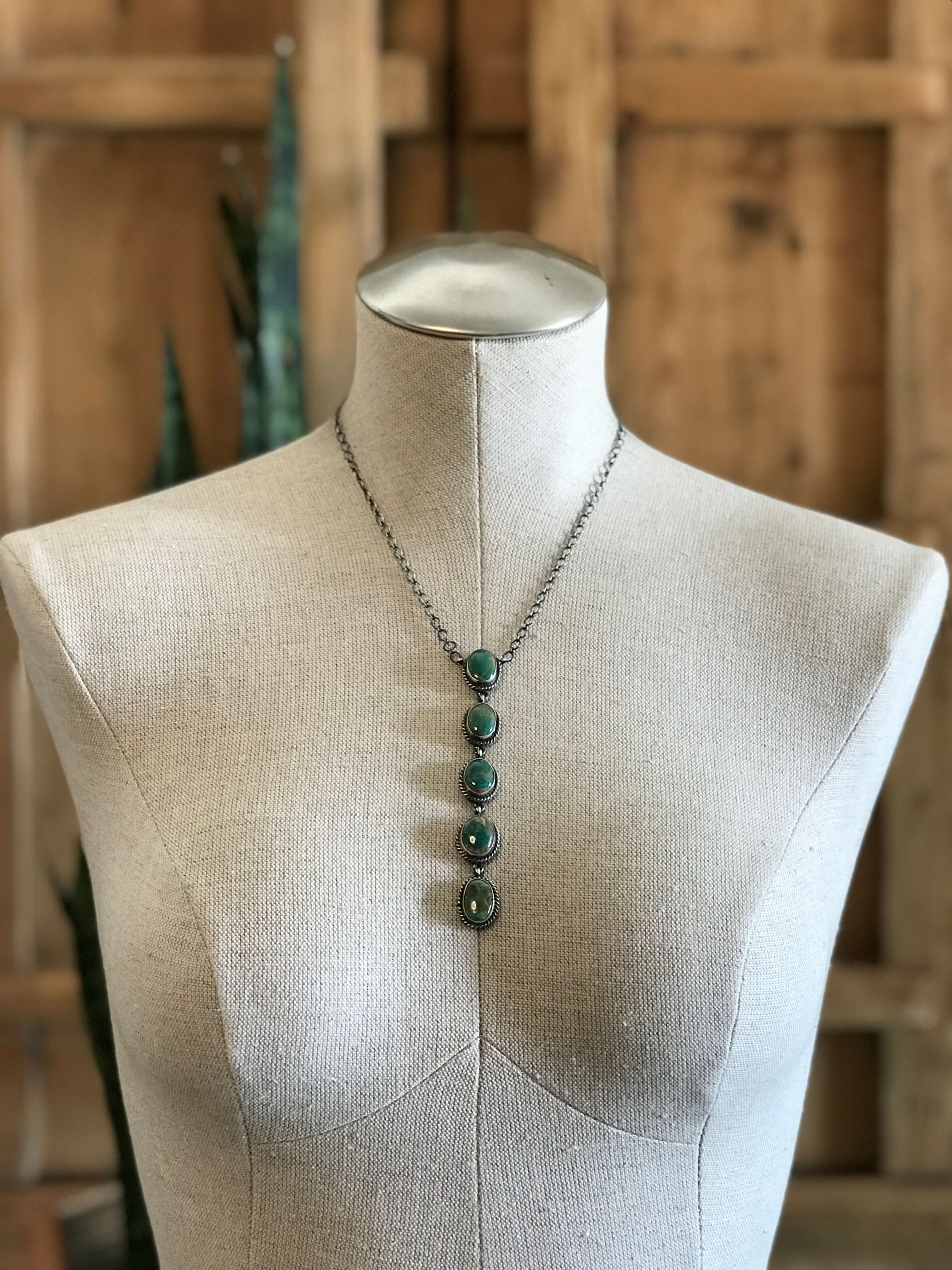 The Arroyo 5 Stone Lariat Necklace, 16 - Image 3