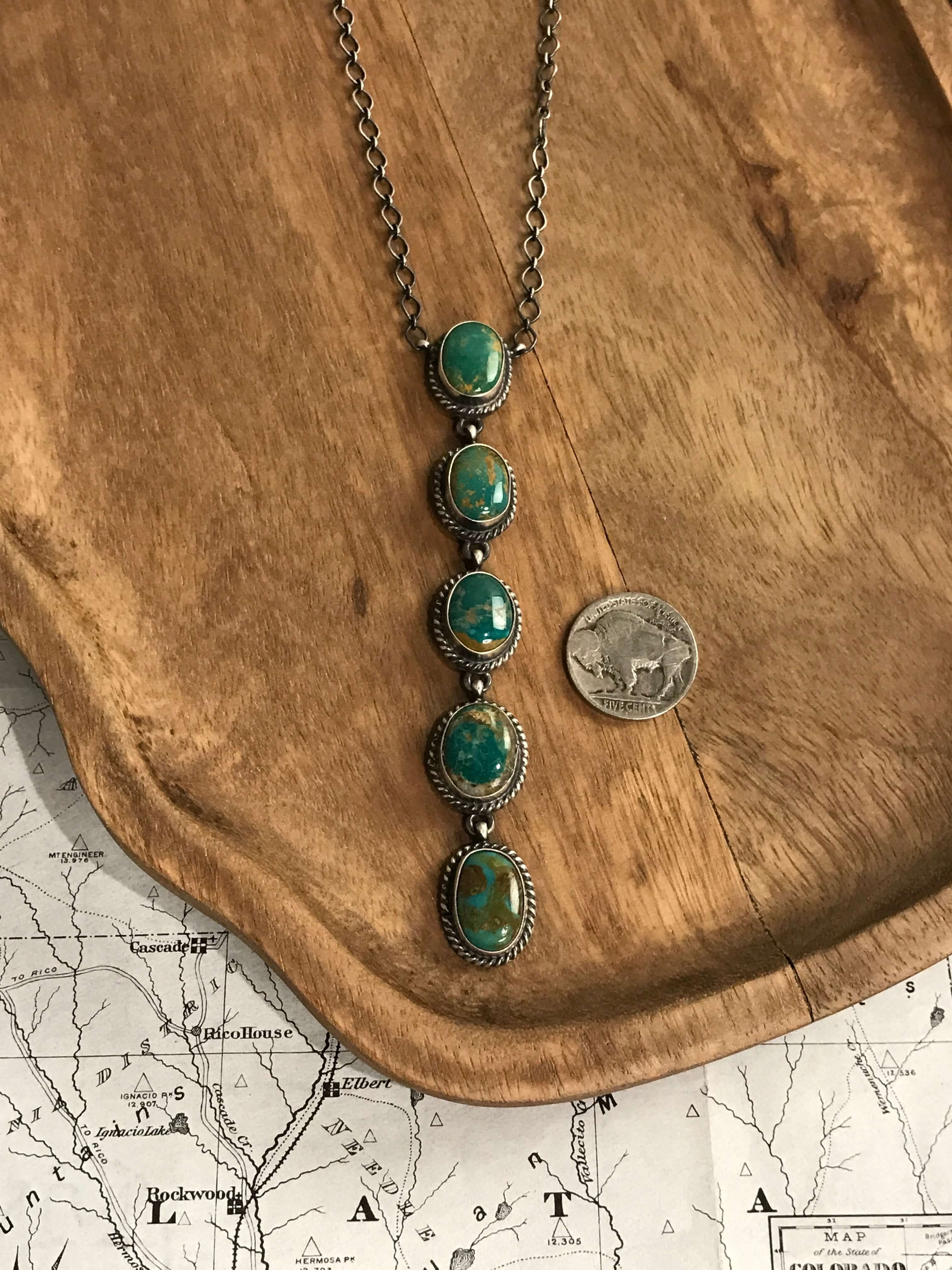 The Arroyo 5 Stone Lariat Necklace, 16 - Image 5