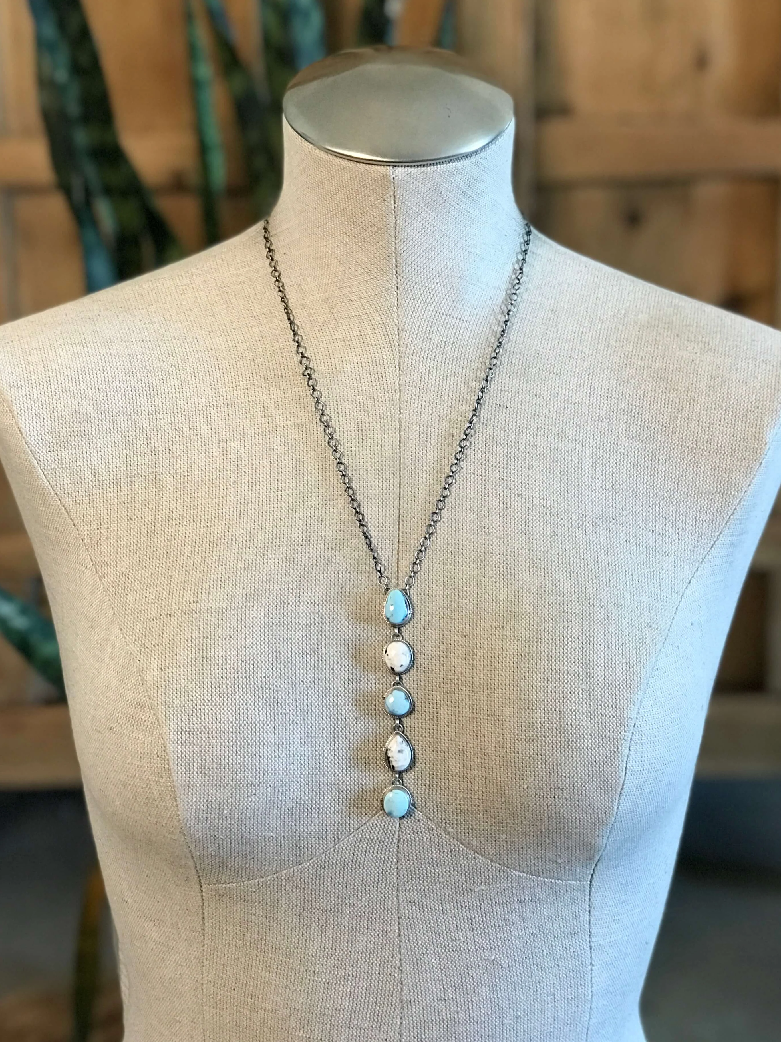 The Arroyo 5 Stone Lariat Necklace, 1 - Image 2