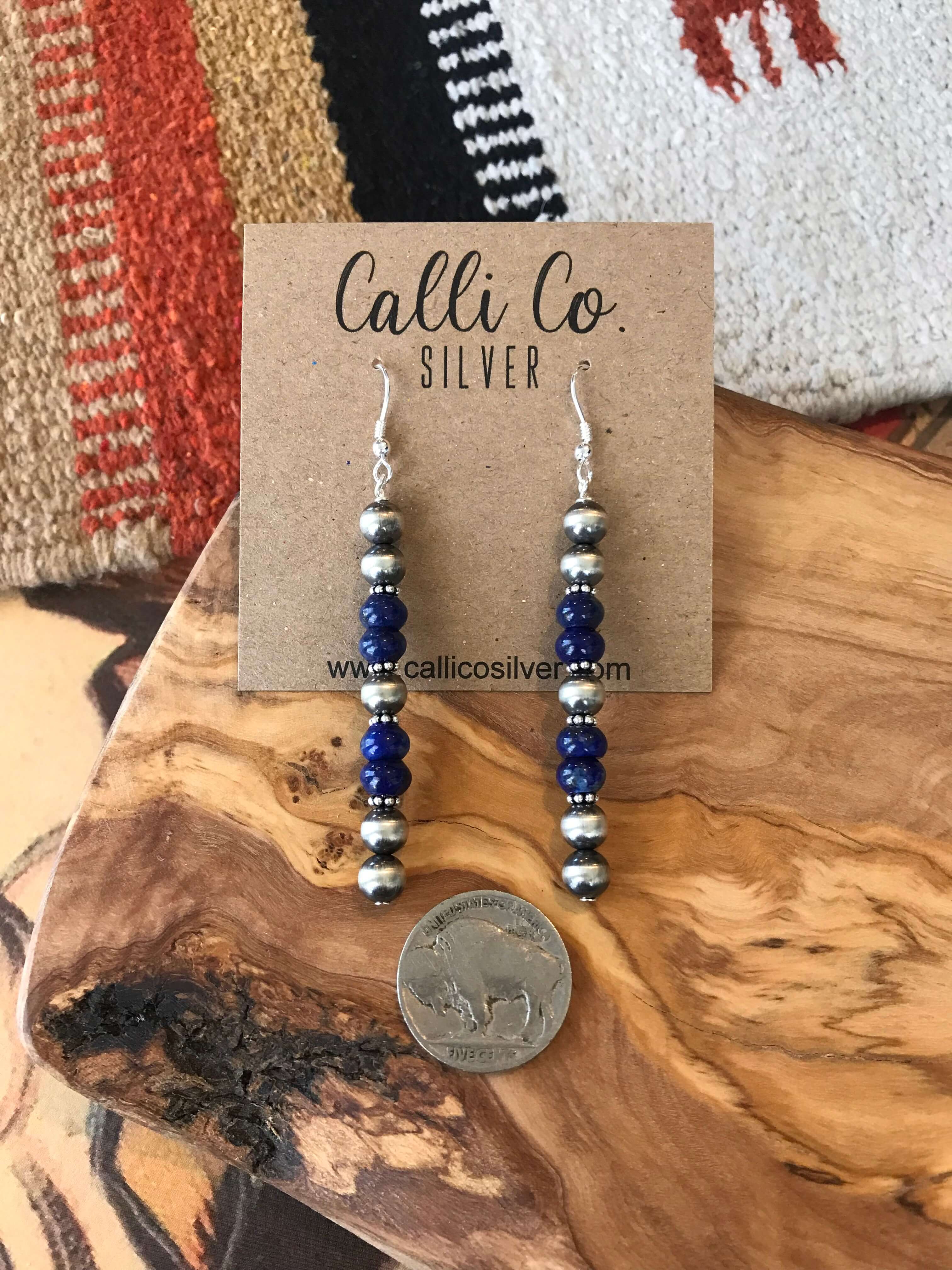 The Badlands Earrings in Lapis - Image 2