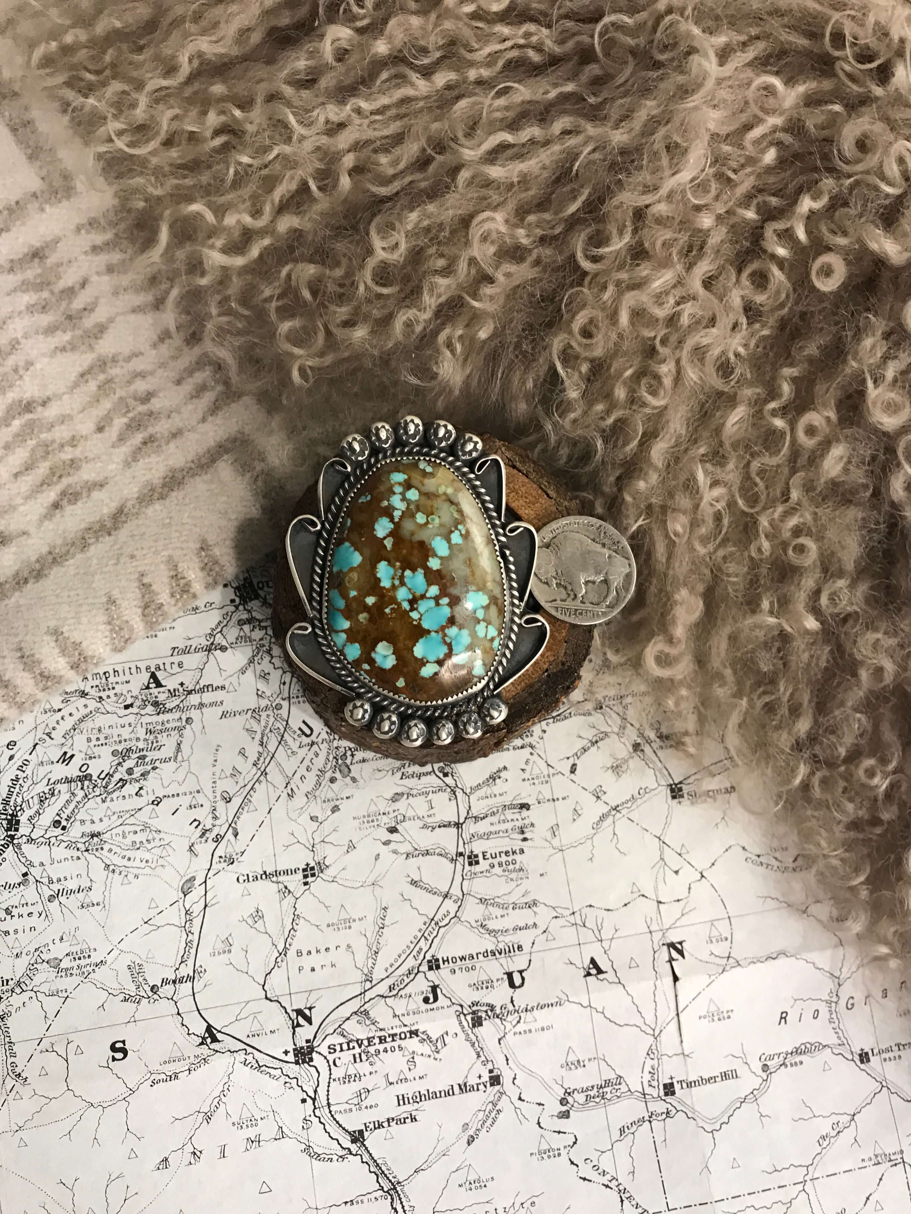 The Barrows Adjustable Turquoise Ring - Image 3