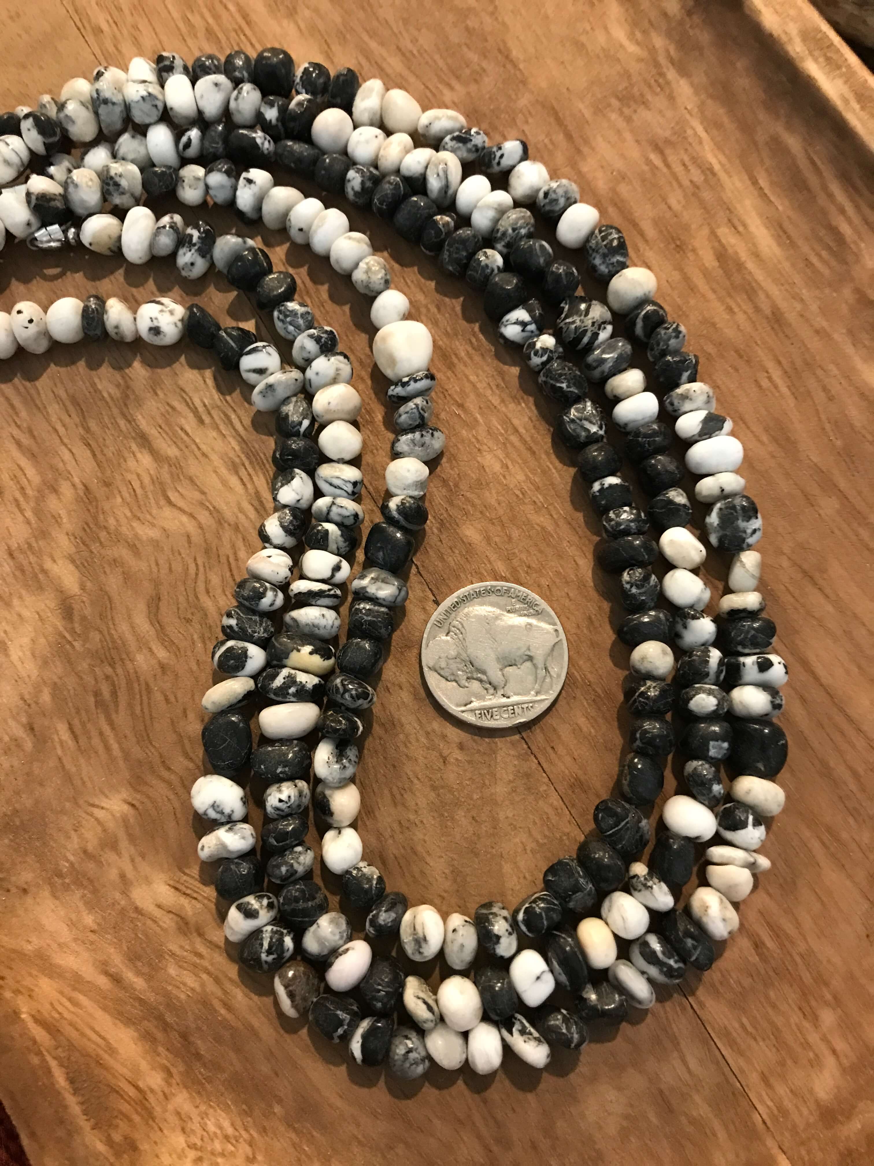 The Beaded White Buffalo Necklace, 18" - Image 3