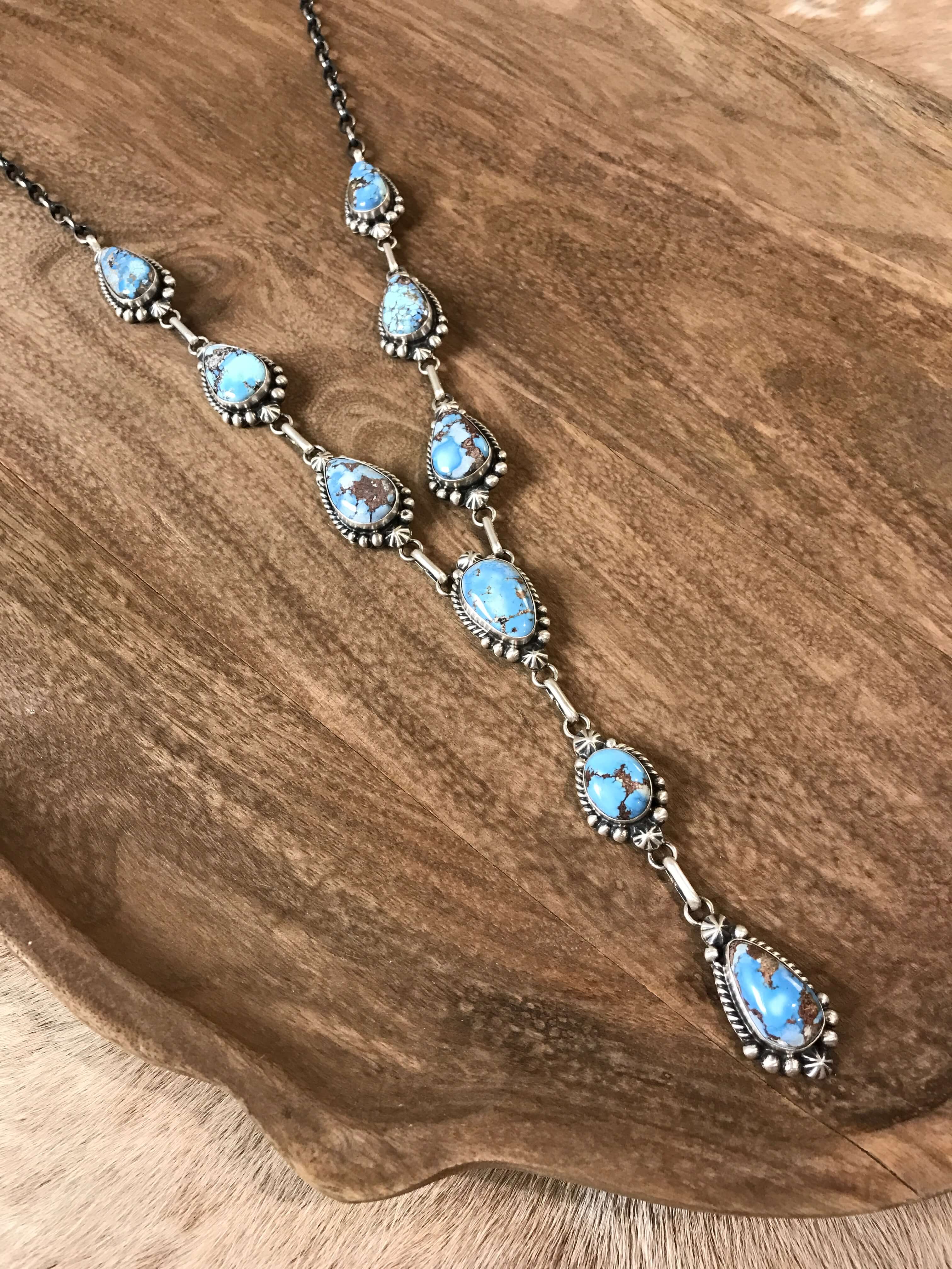 The Beaumont Turquoise Lariat Necklace Set - Image 7