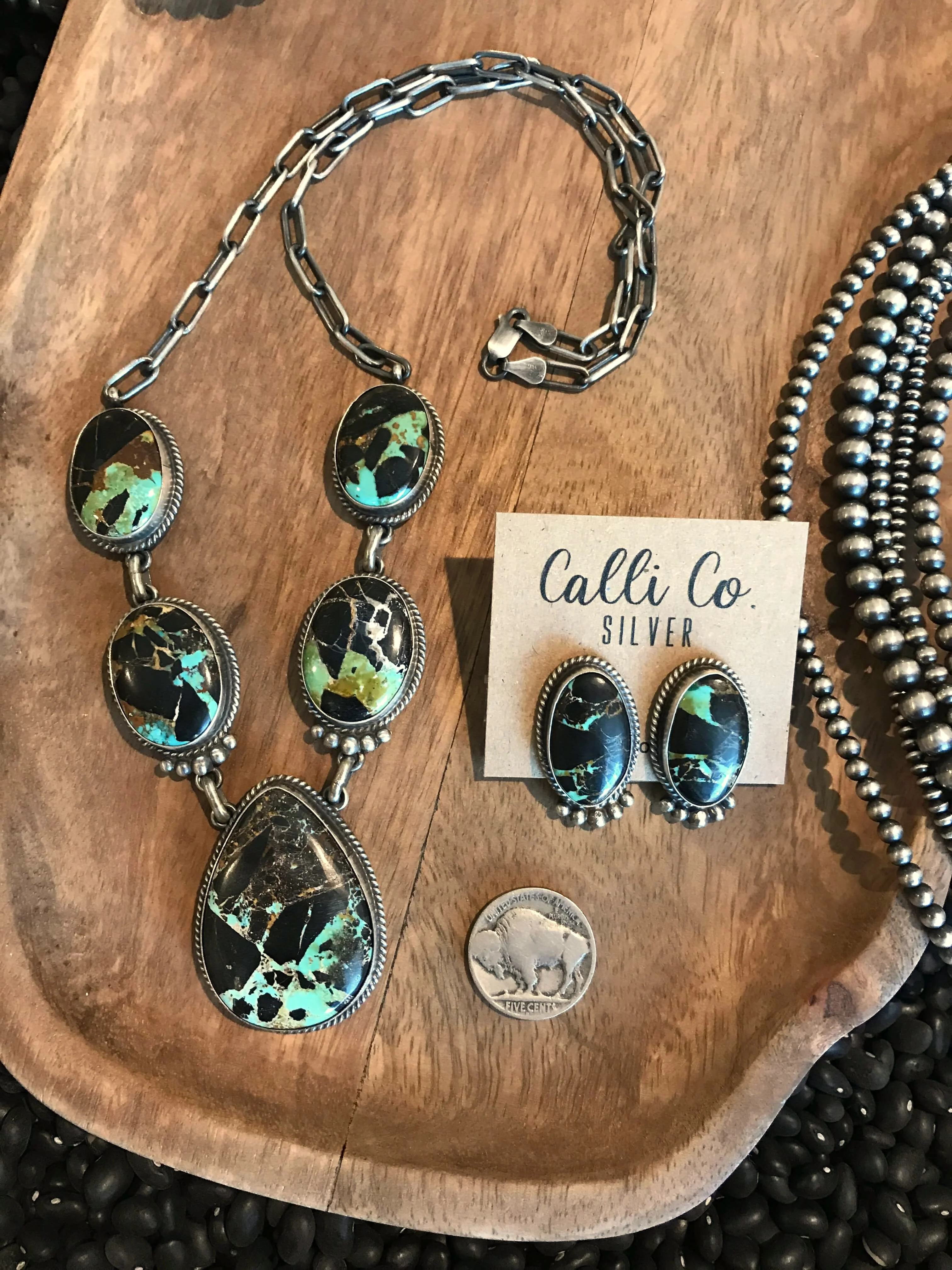 The Black Jack Lariat Necklace Set, 3 - Image 3