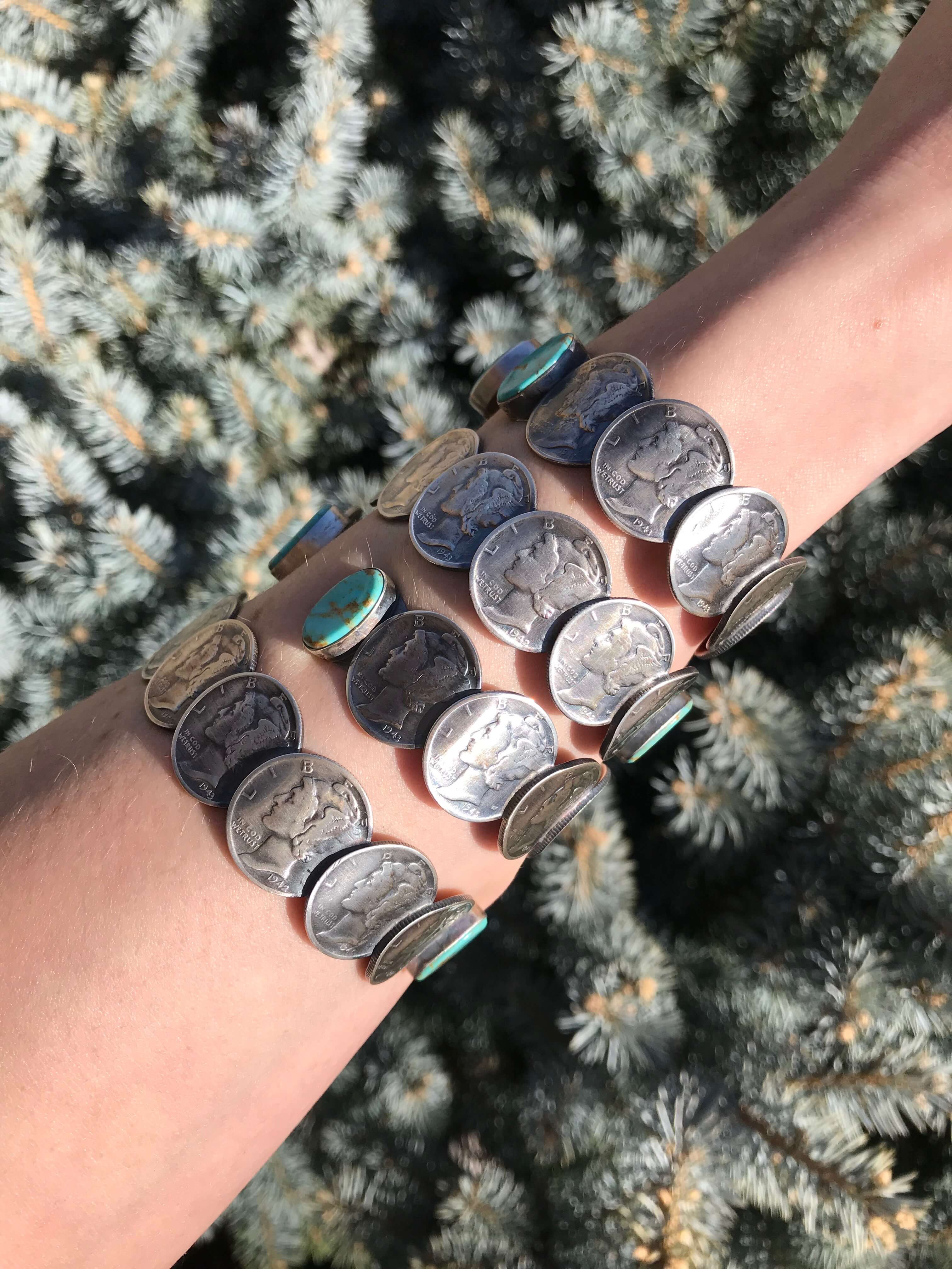 The Blue Wisteria Coin Cuffs - Image 4