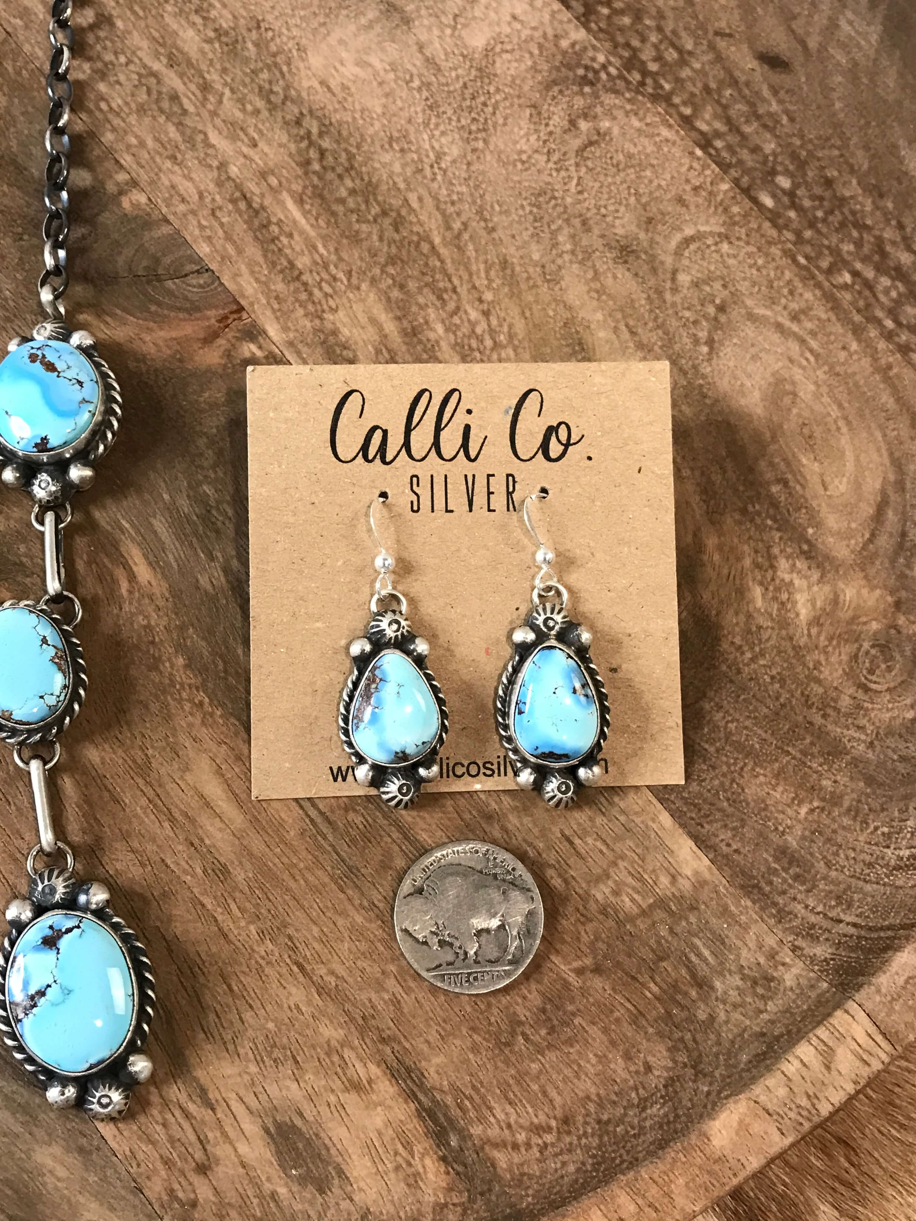 The Blythe Turquoise Lariat Necklace Set - Image 5