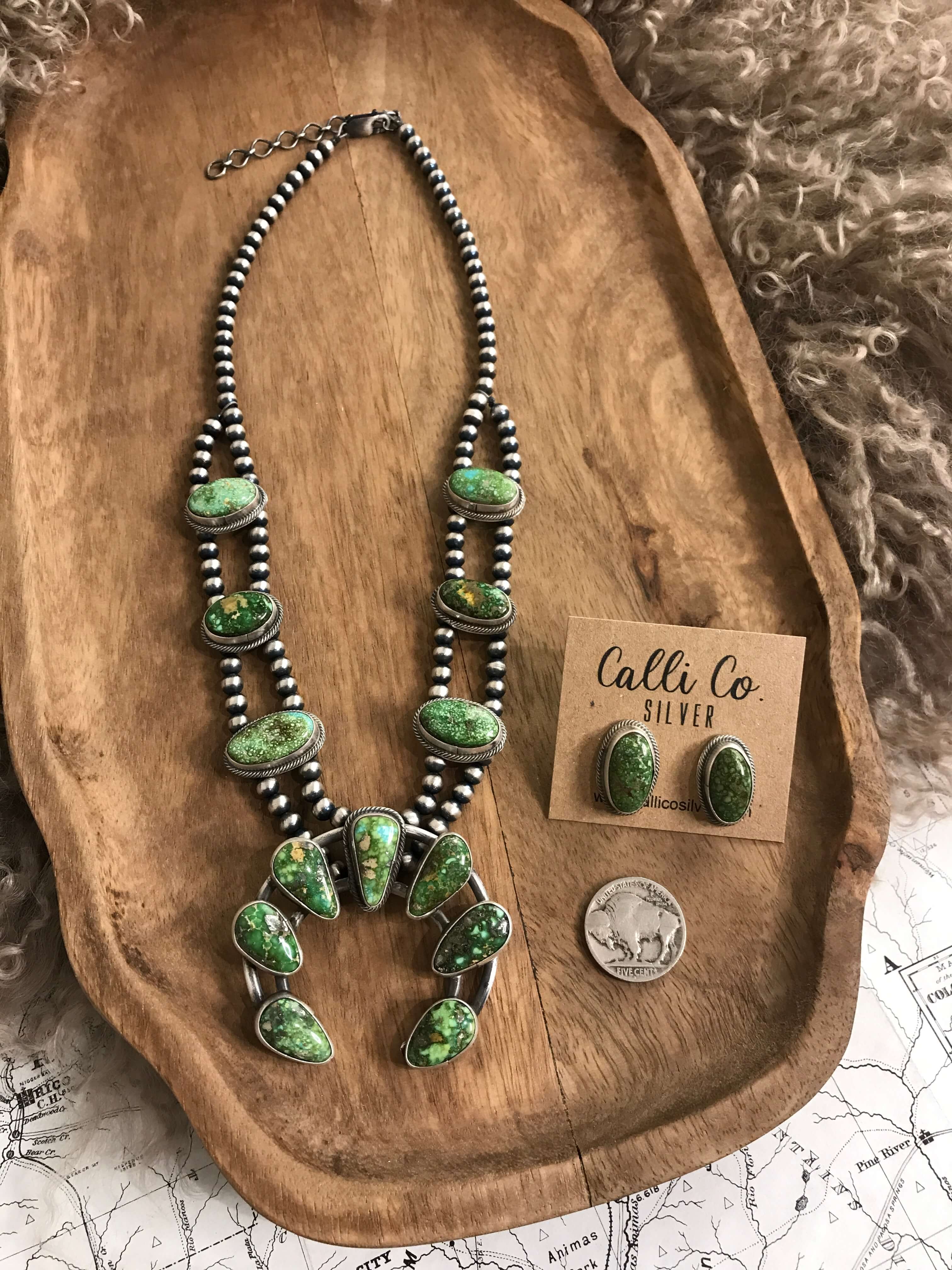 The Boca Grande Squash Blossom Necklace Set - Image 3