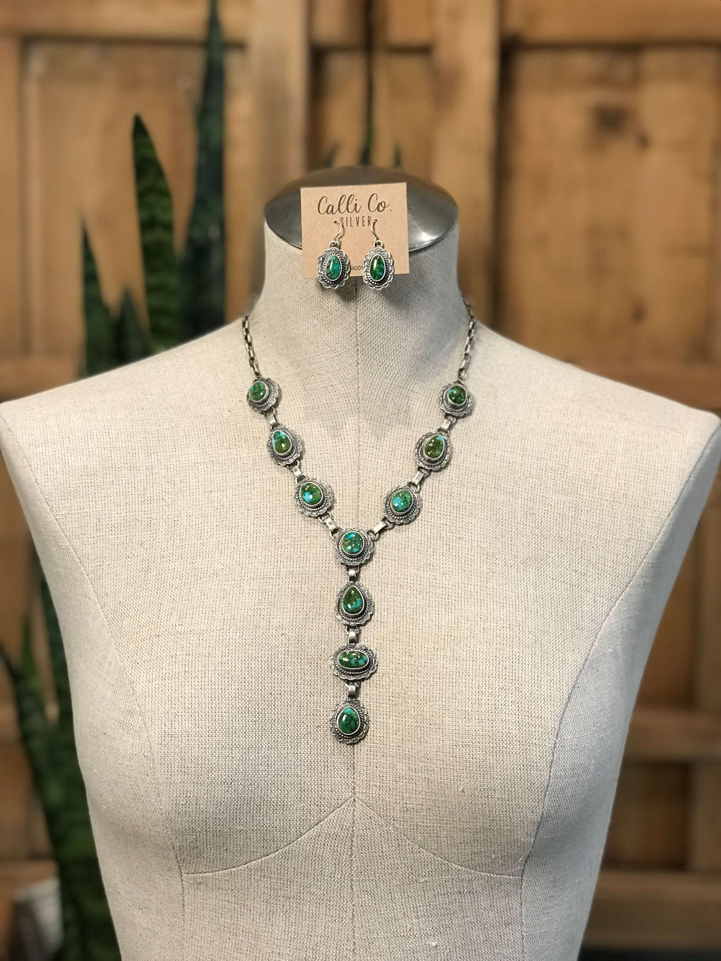 The Bonneville Turquoise Lariat Necklace Set - Image 3
