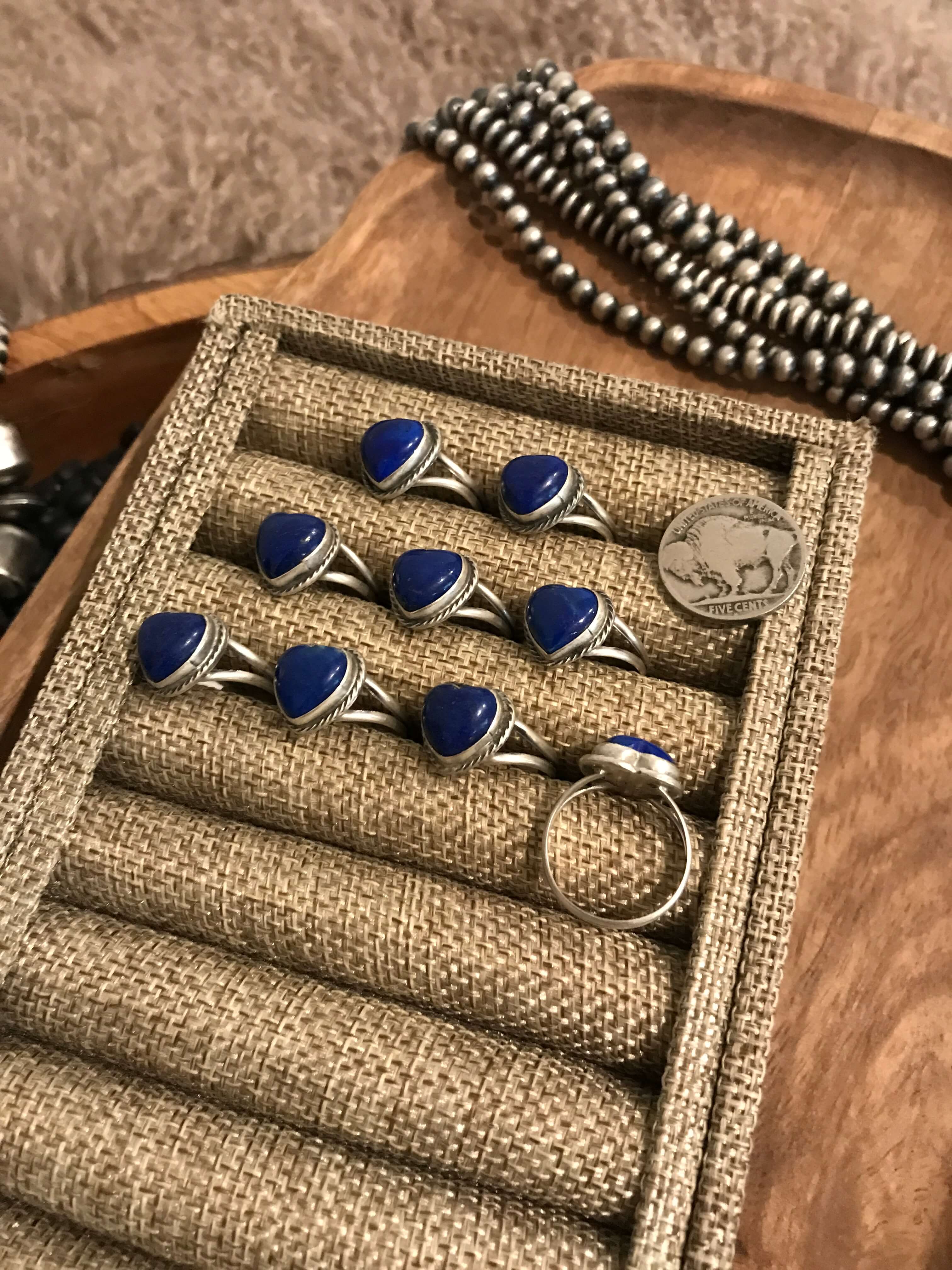 The Heart Rings in Lapis - Image 3