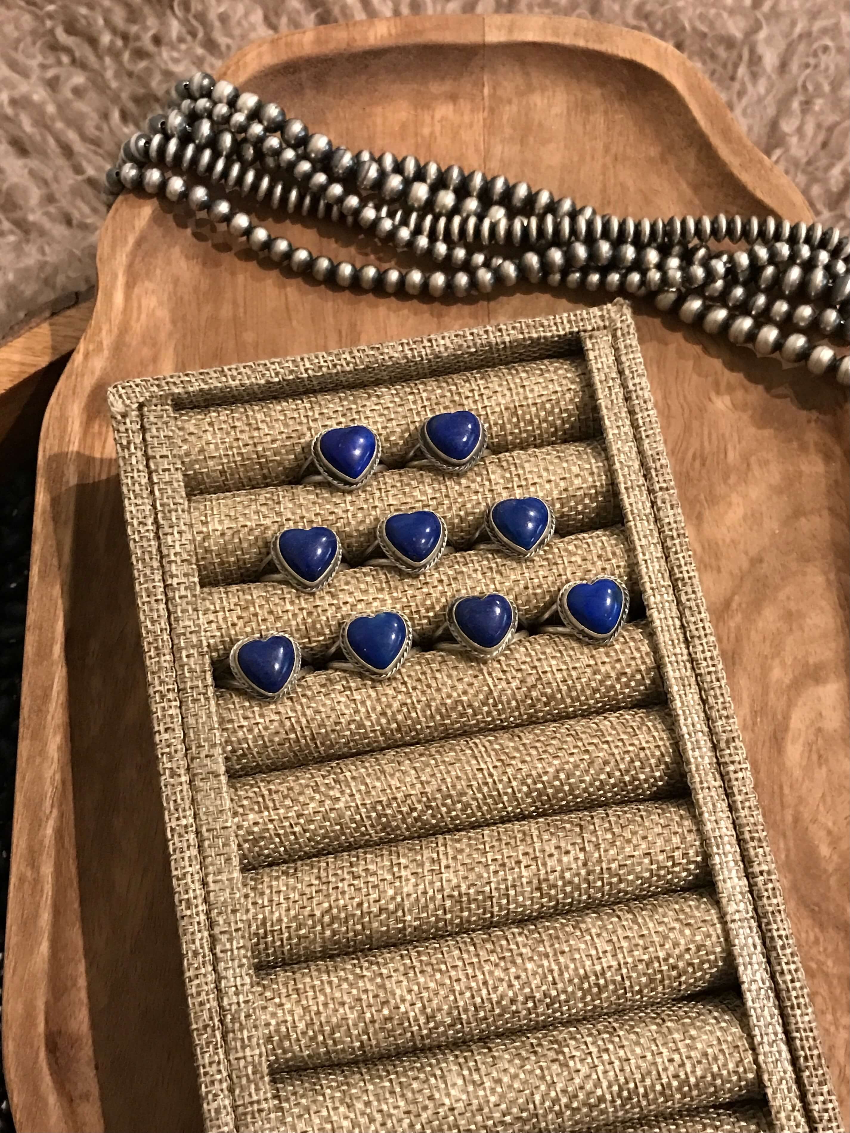 The Heart Rings in Lapis - Image 4