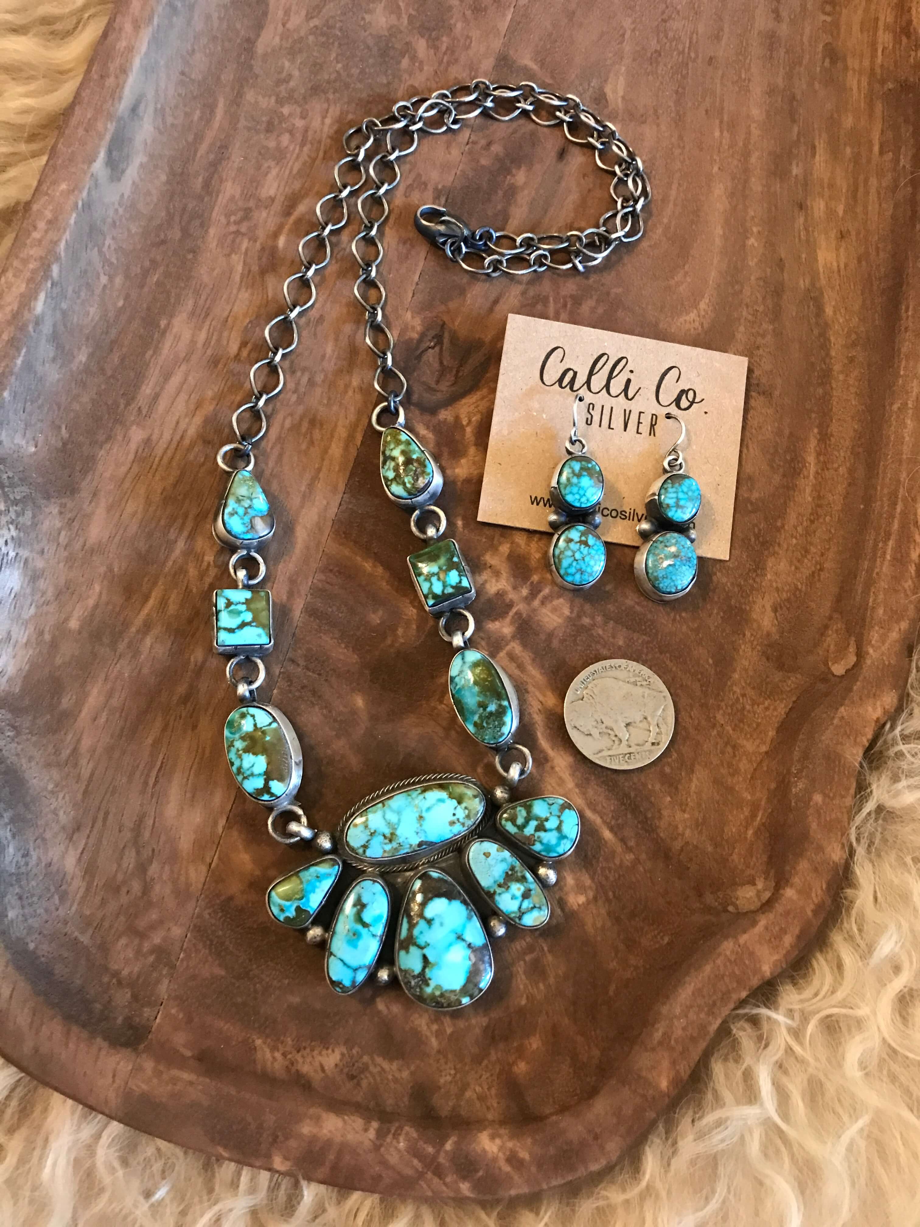The Briscoe Turquoise Statement Necklace Set - Image 3