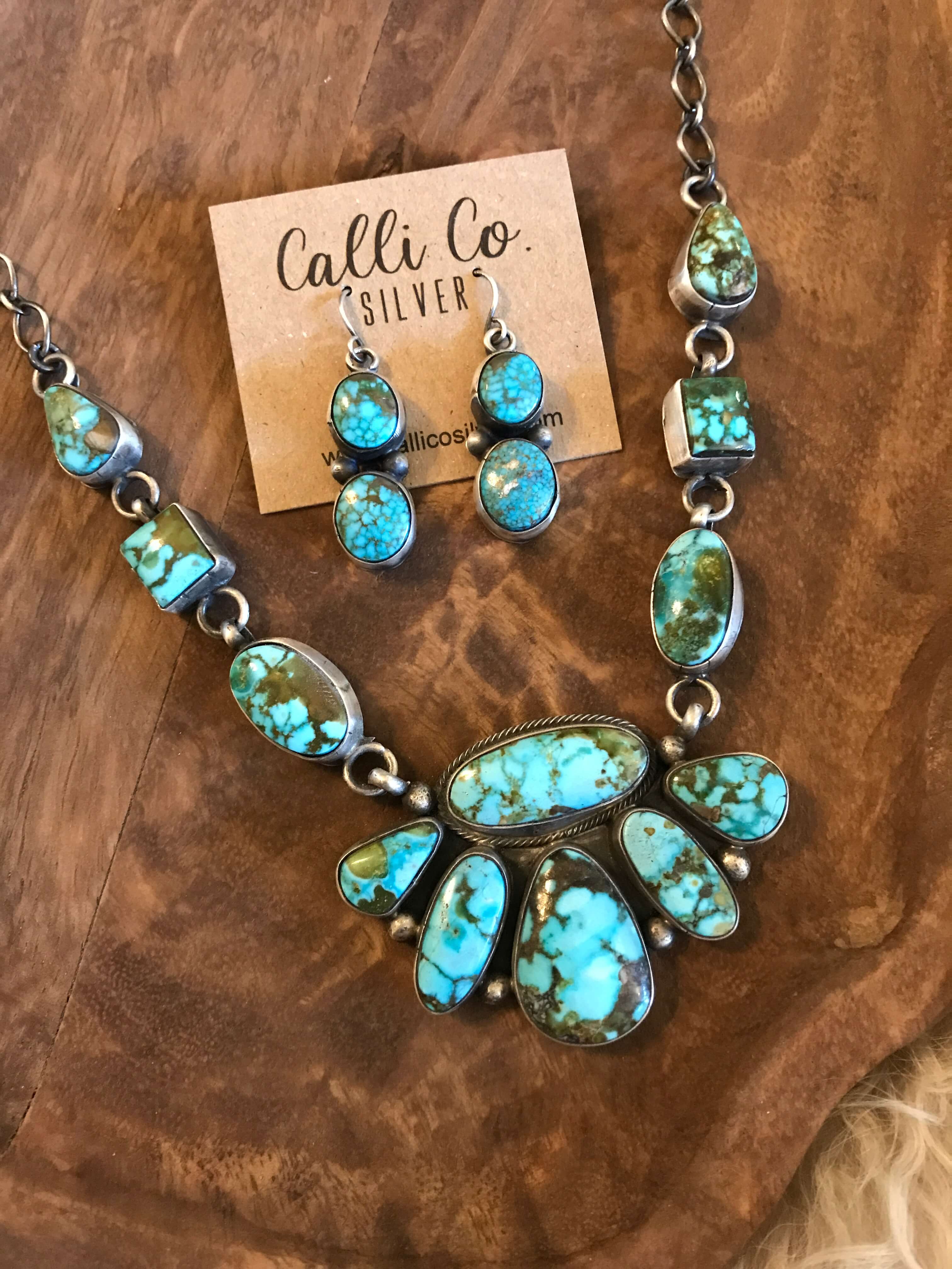 The Briscoe Turquoise Statement Necklace Set - Image 4
