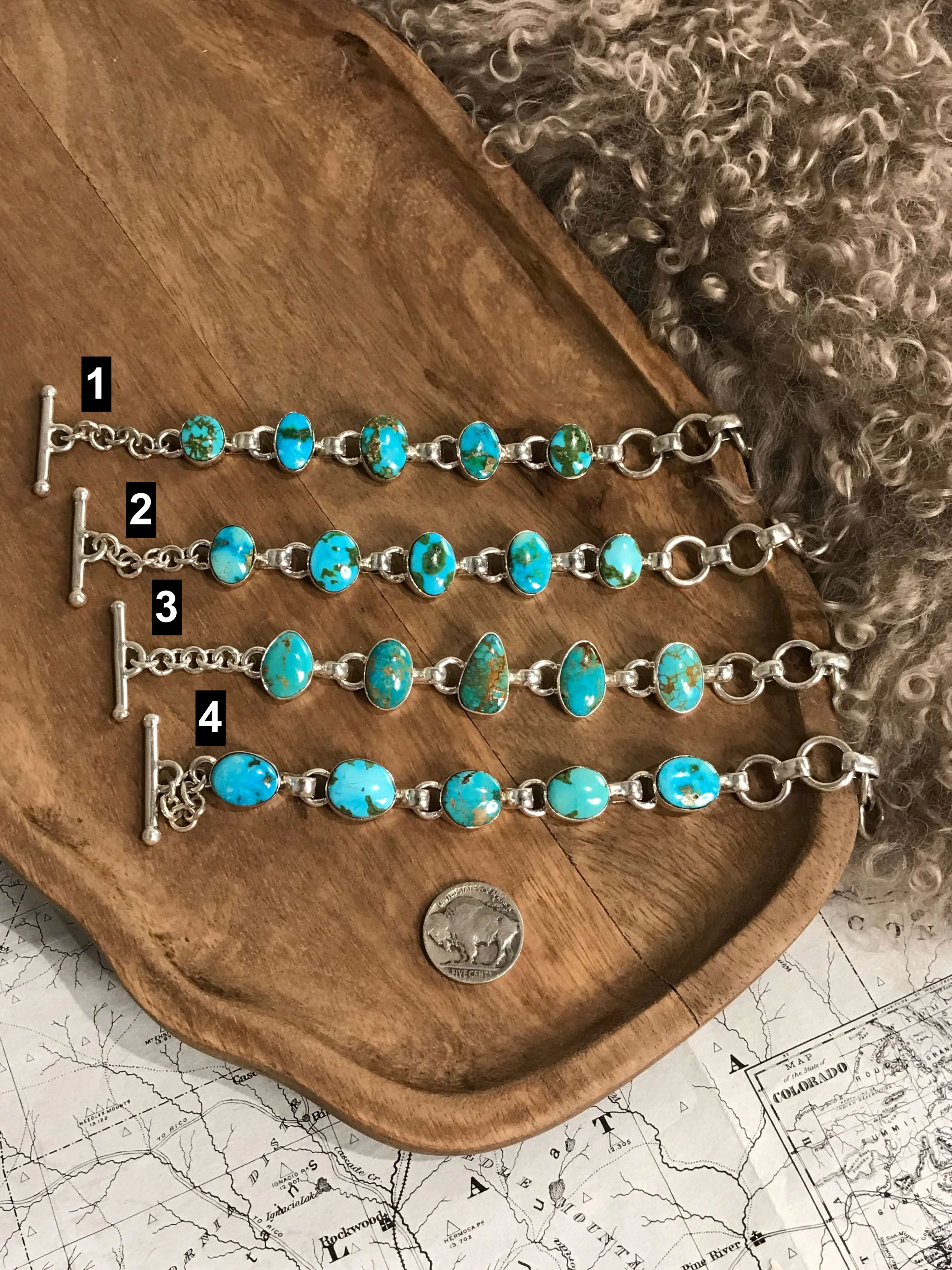 The Brookside 5 Stone Link Bracelets - Image 2