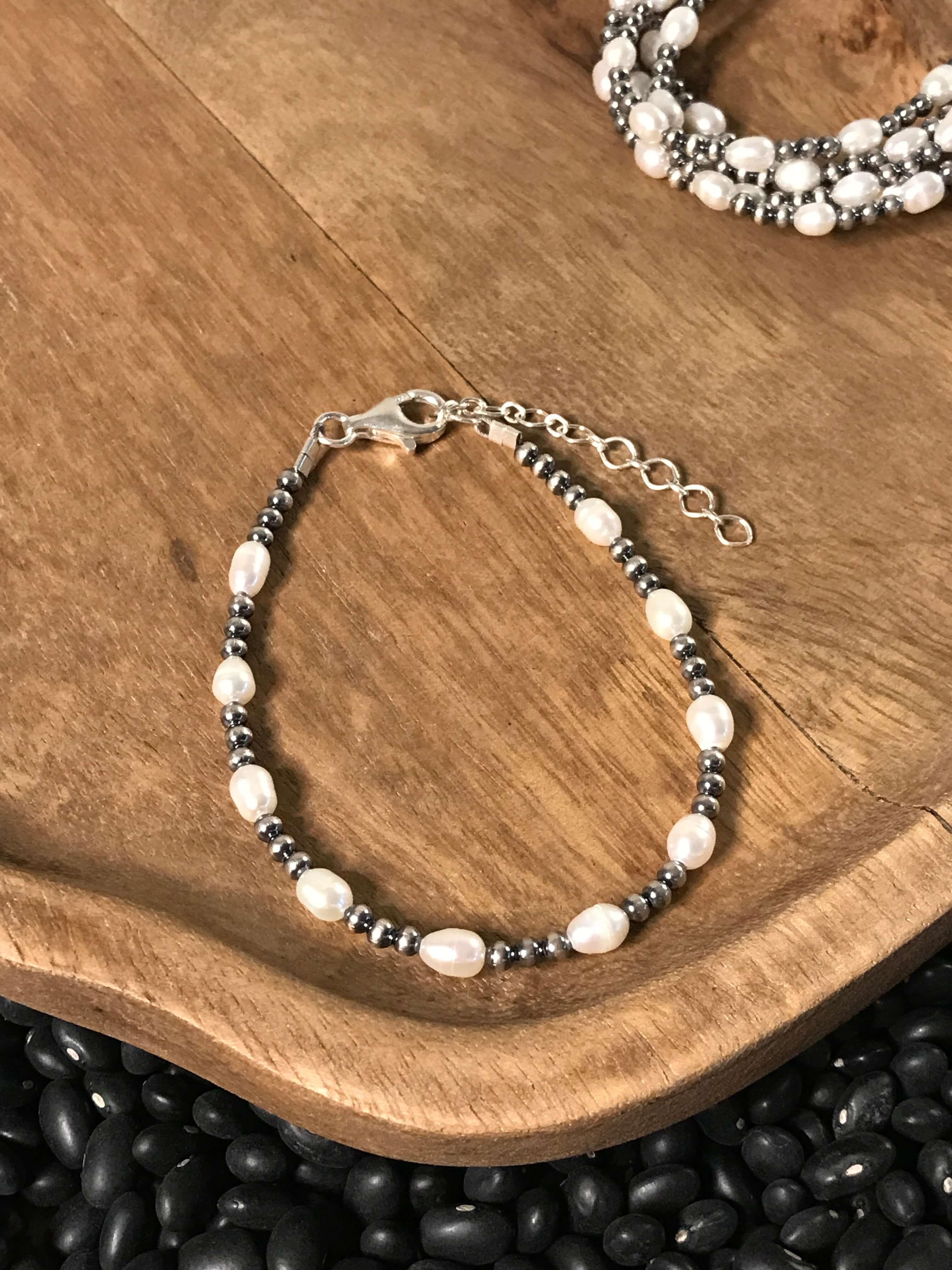 The Calder Pearl & Pearl Beaded Bracelet