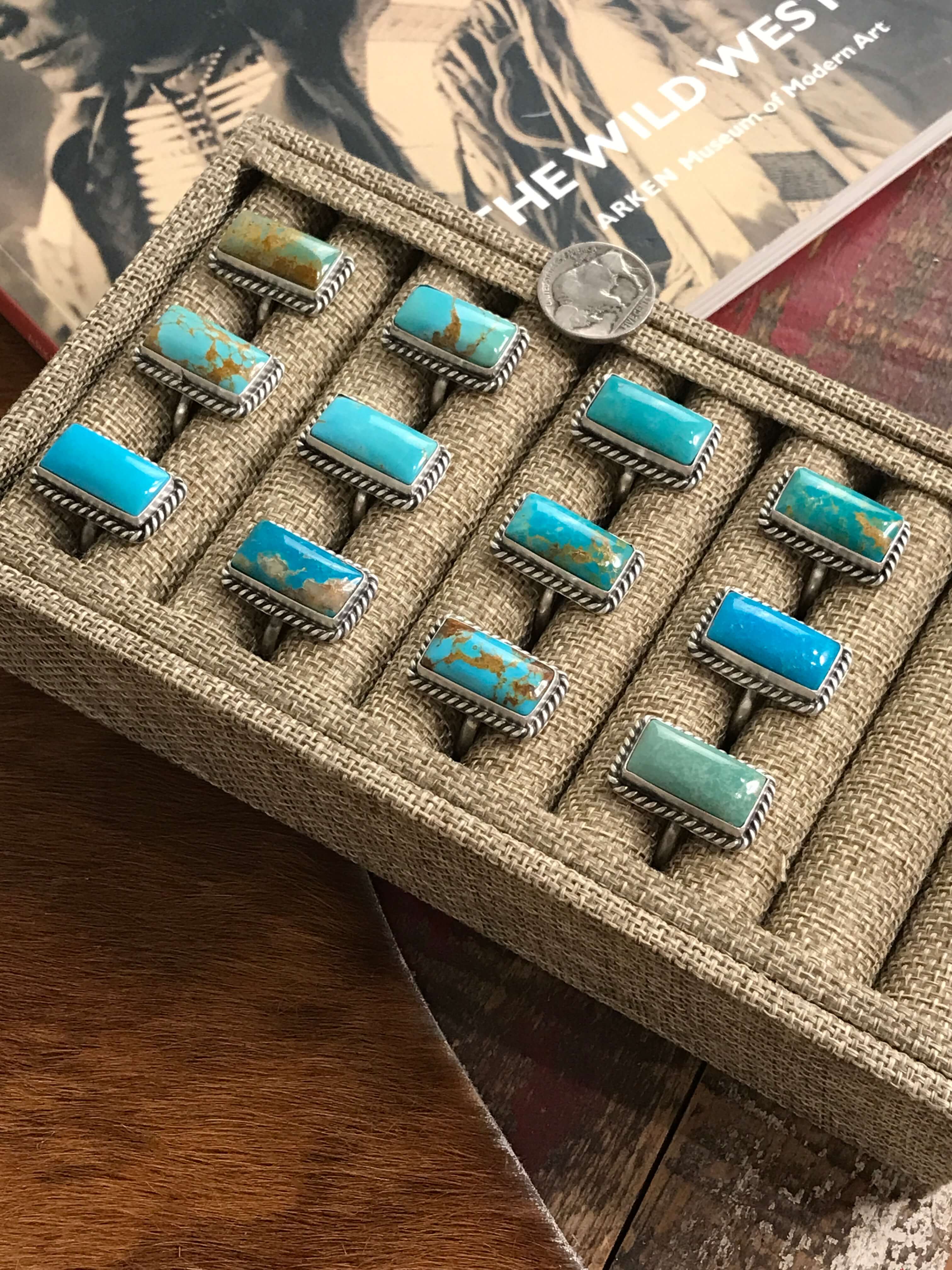 The Calian Adjustable Turquoise Rings - Image 3