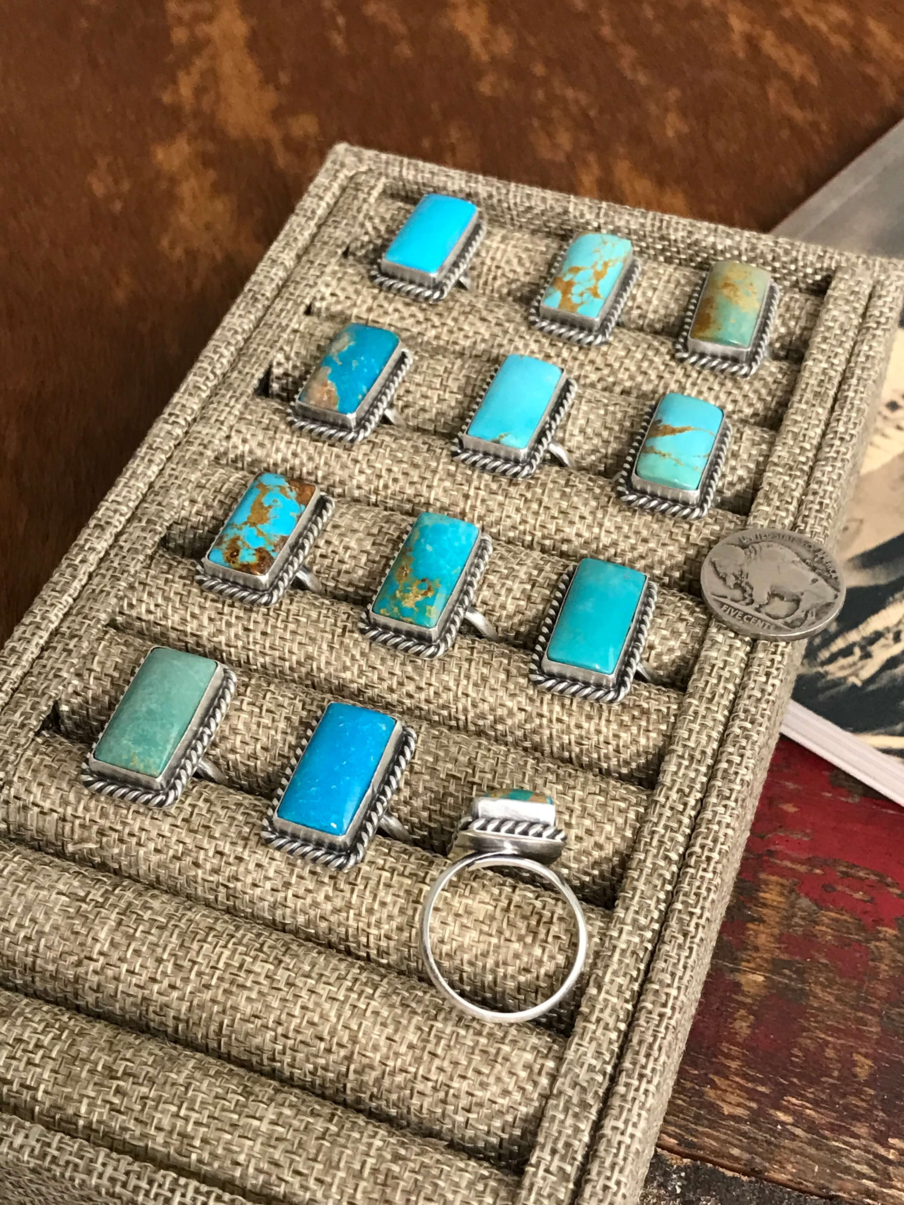 The Calian Adjustable Turquoise Rings - Image 4