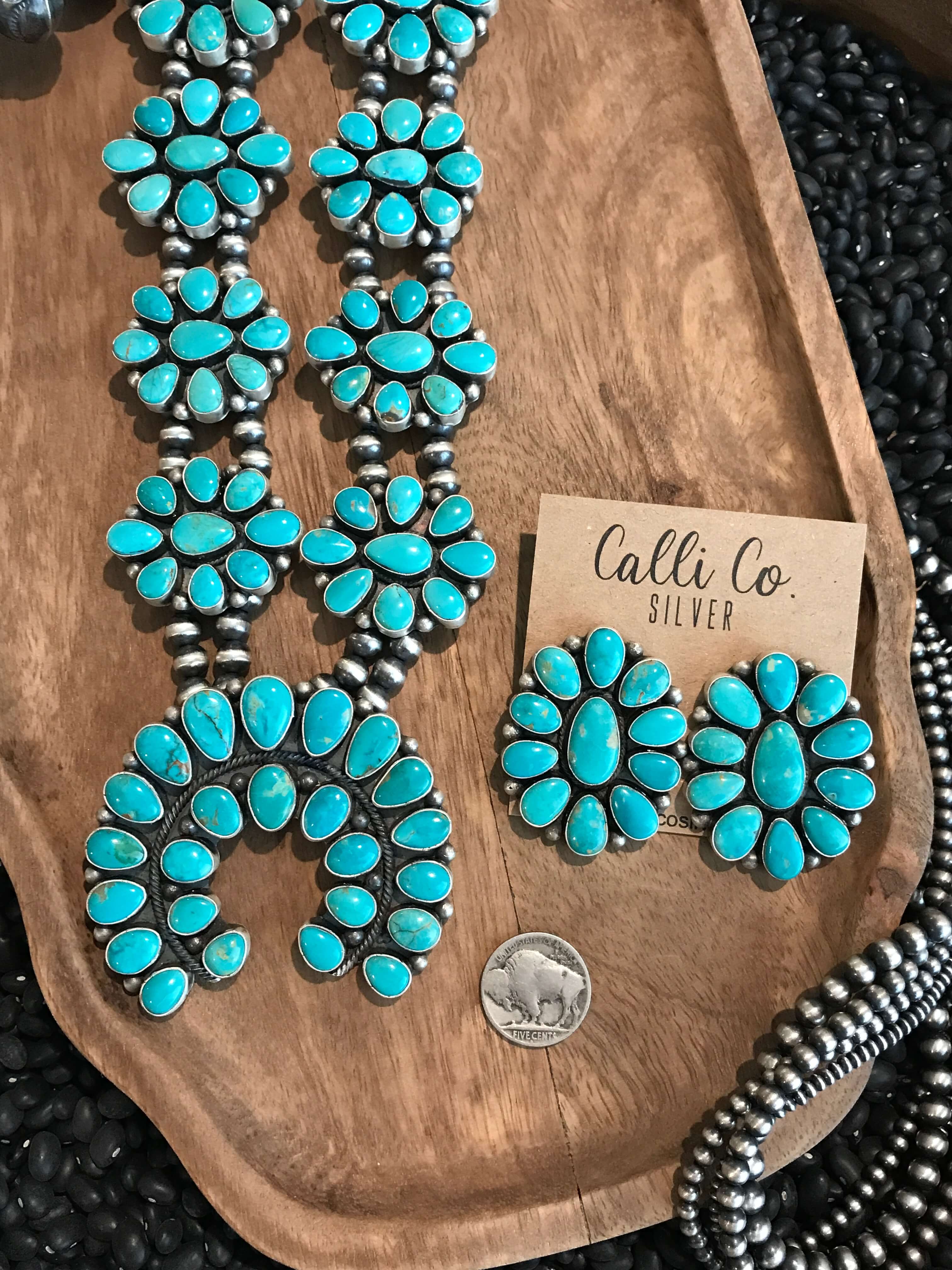 The Castanza Turquoise Statement Necklace Set - Image 3
