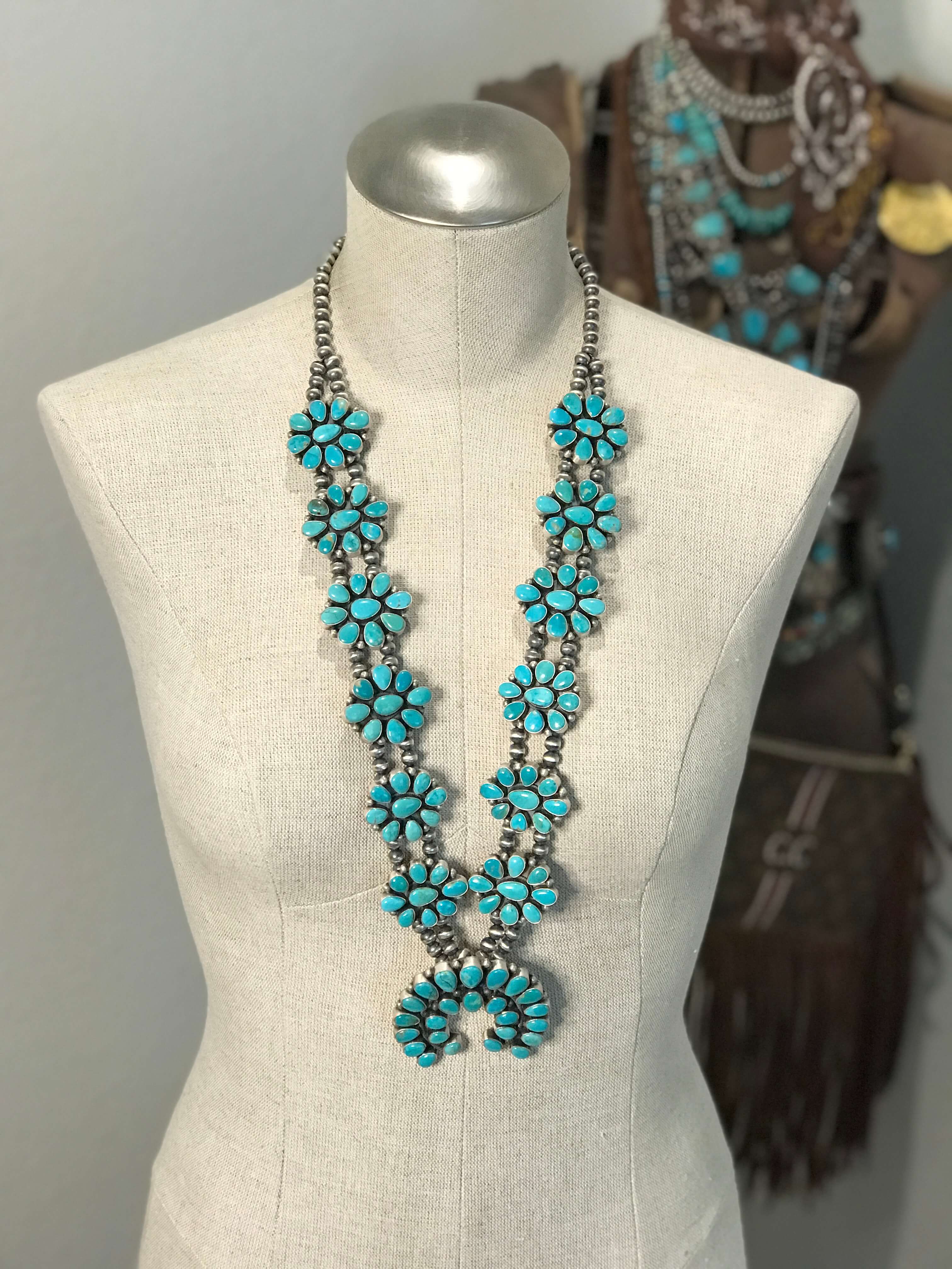 The Castanza Turquoise Statement Necklace Set - Image 4
