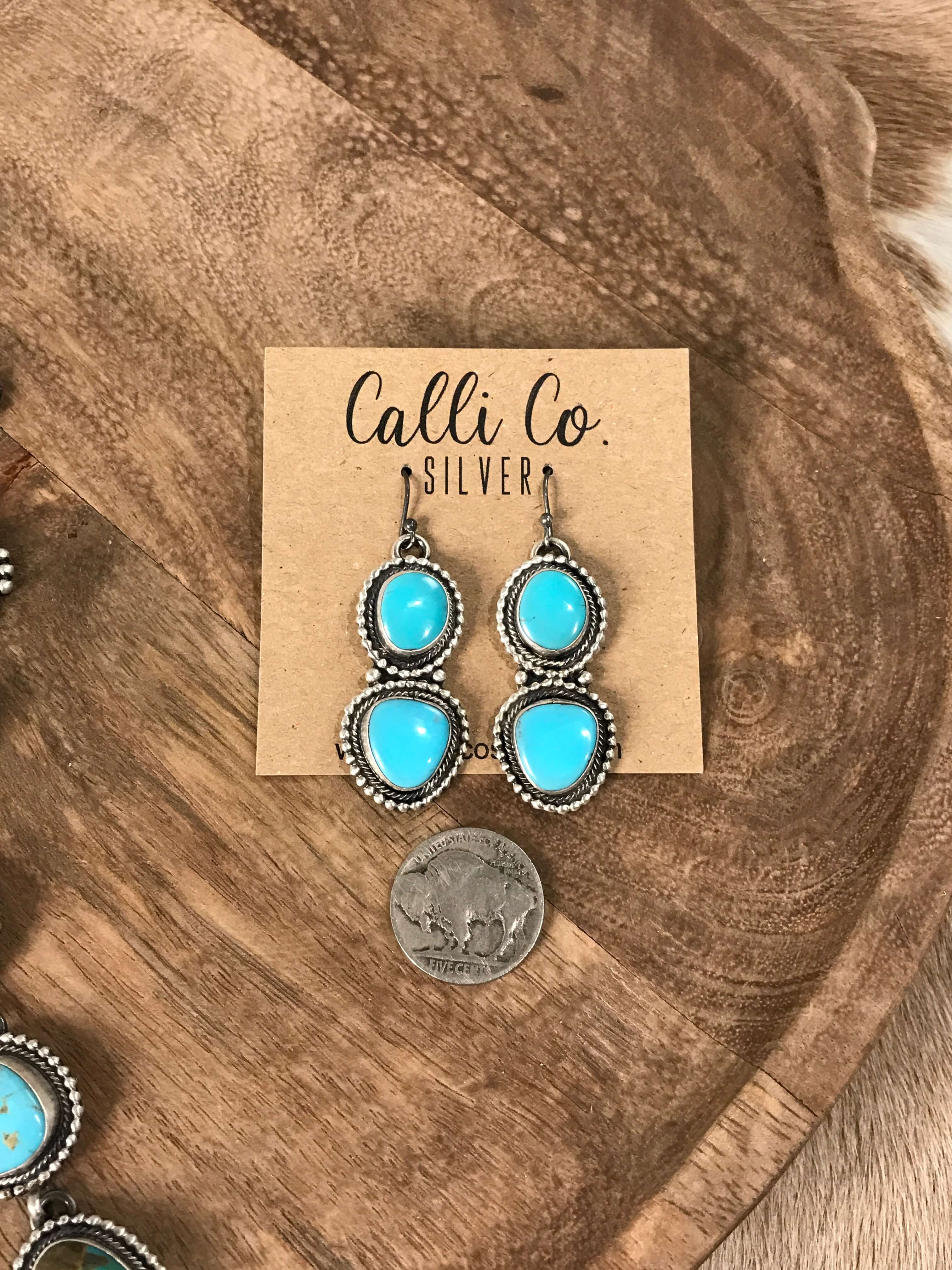 The Catori Turquoise Lariat Necklace Set - Image 4