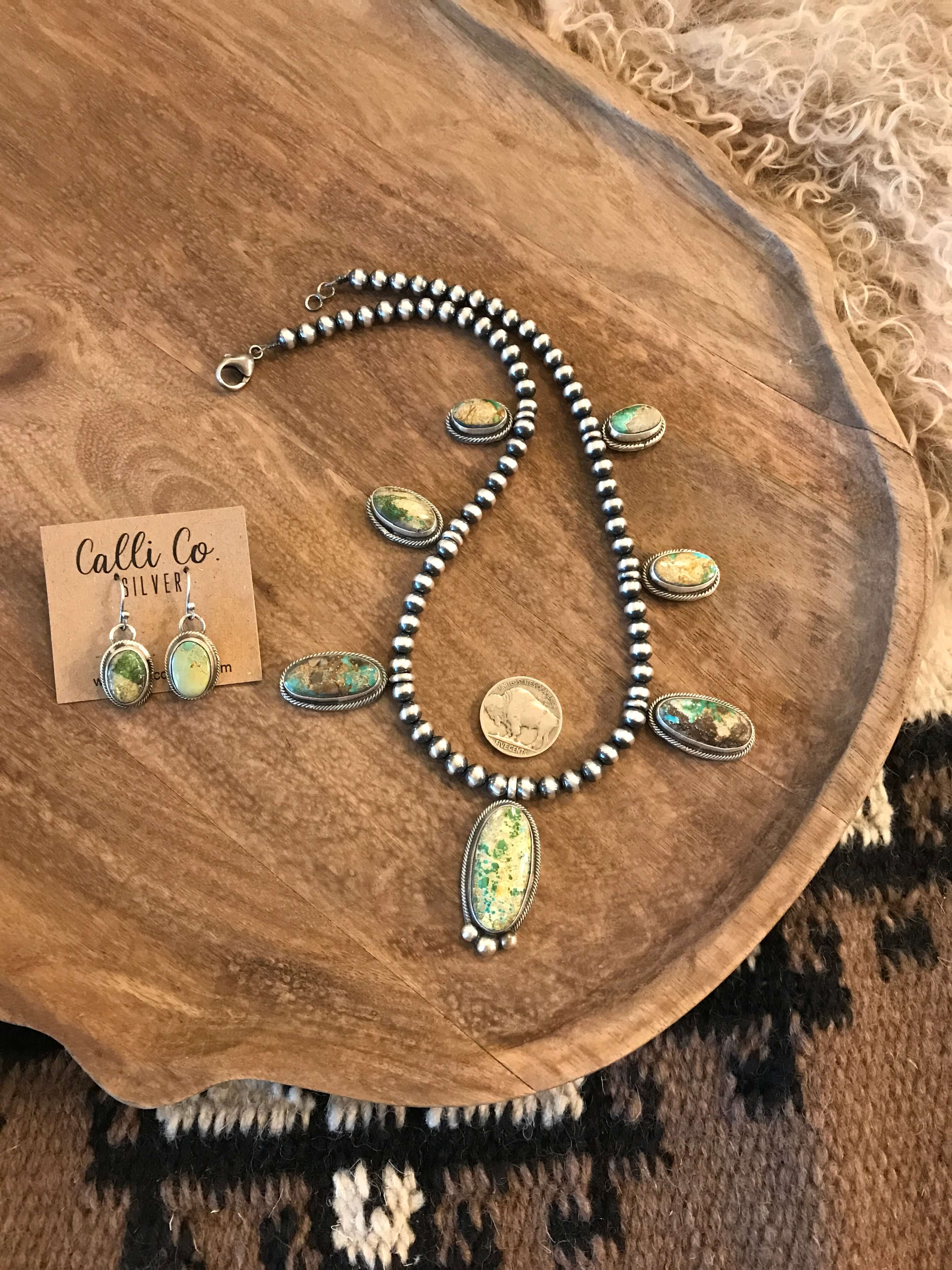 The Colca Turquoise Statement Necklace - Image 4