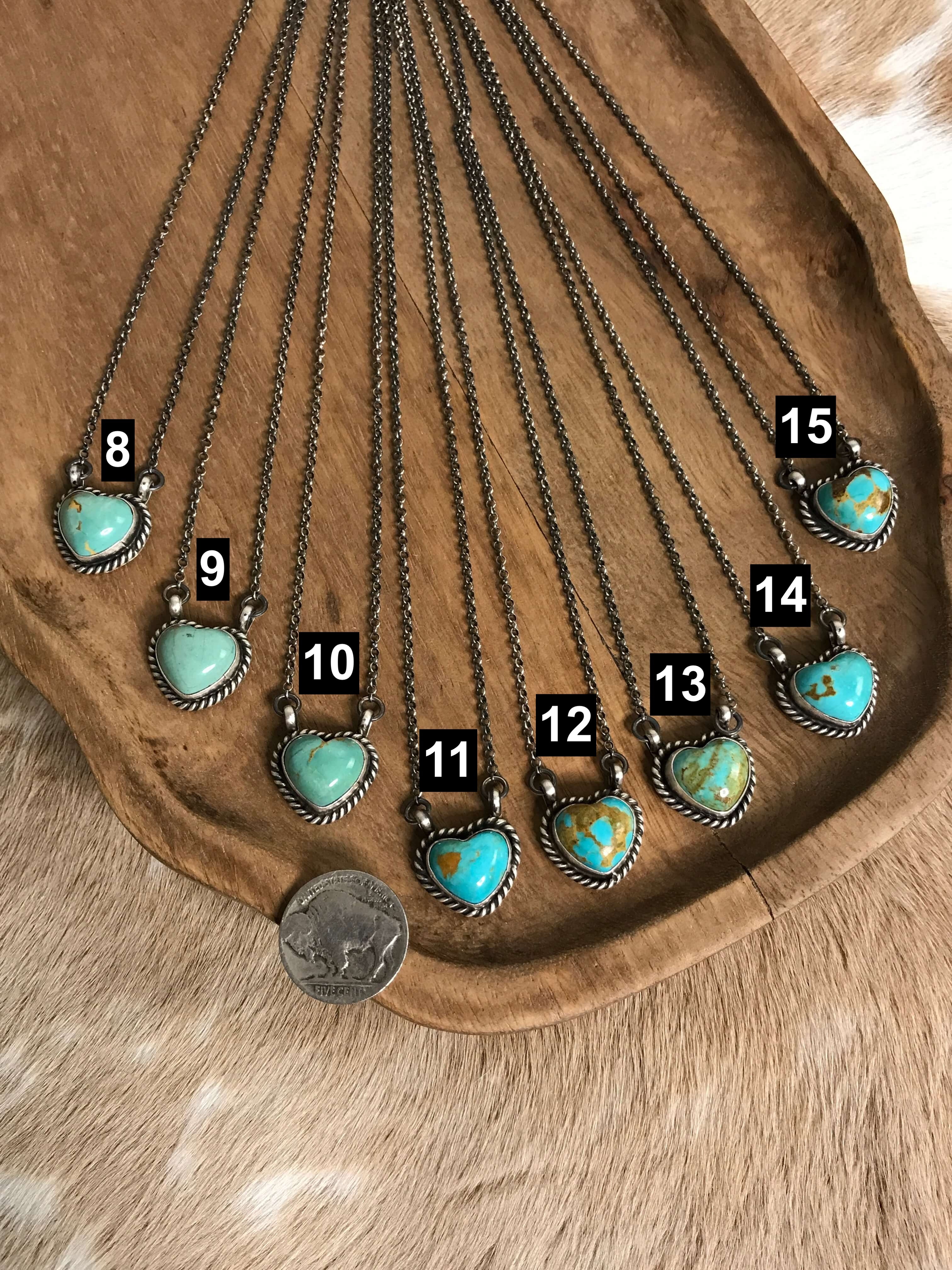 The Colona Turquoise Heart Necklaces - Image 6