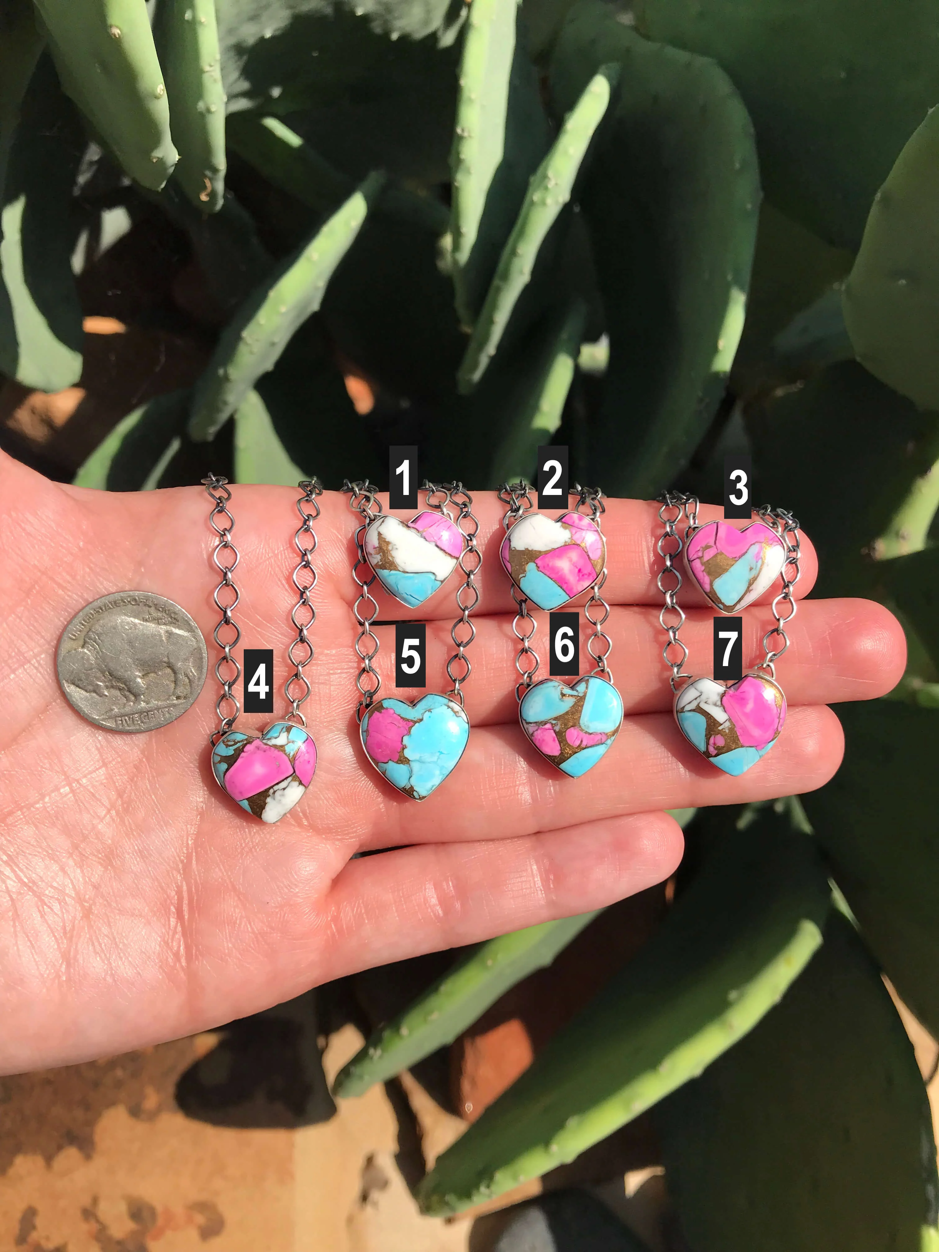 The Cotton Candy Heart Necklaces - Image 2