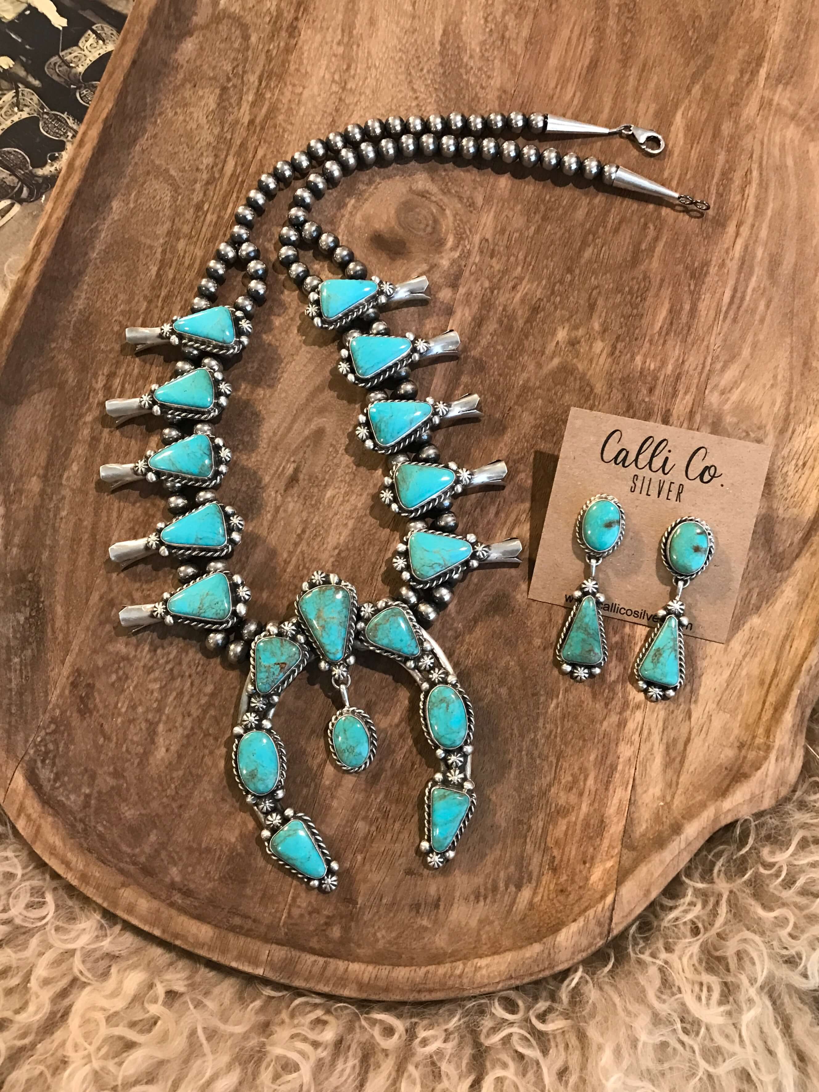 The Cotulla Squash Blossom Necklace Set - Image 6