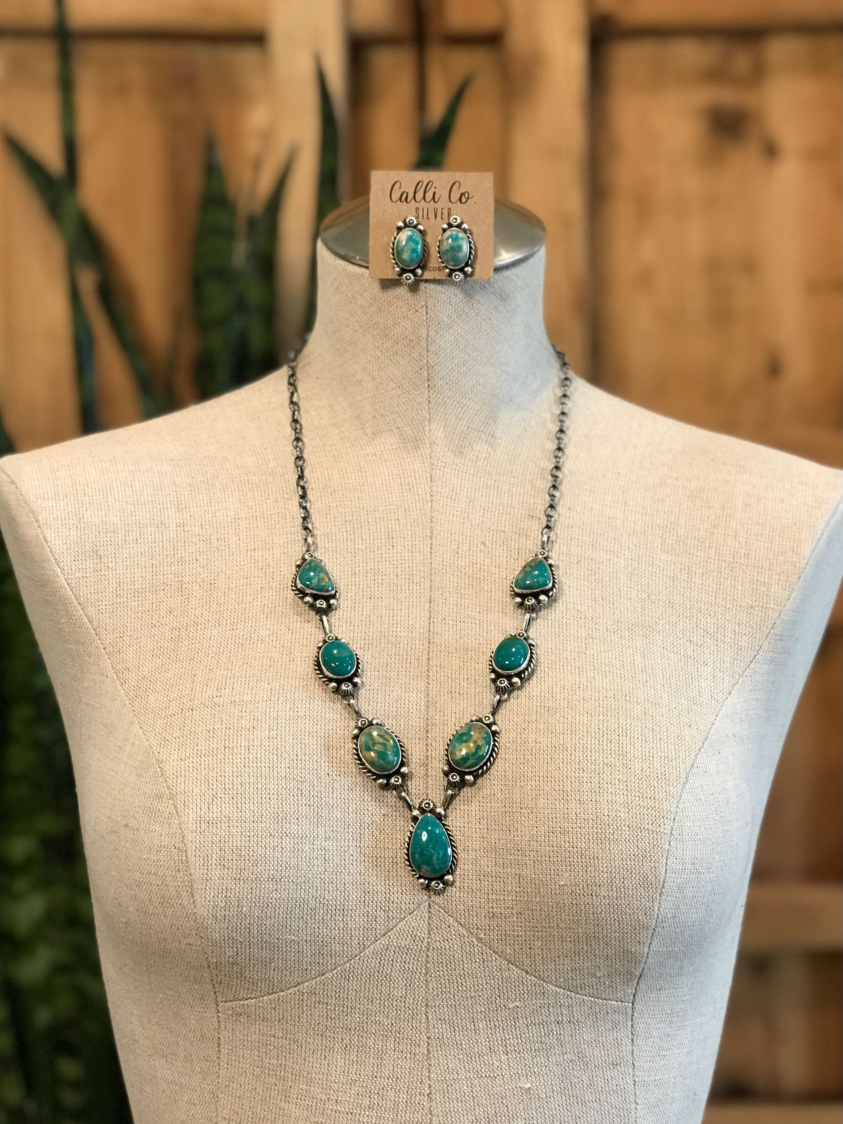 The Cove Turquoise Statement Necklace Set - Image 3
