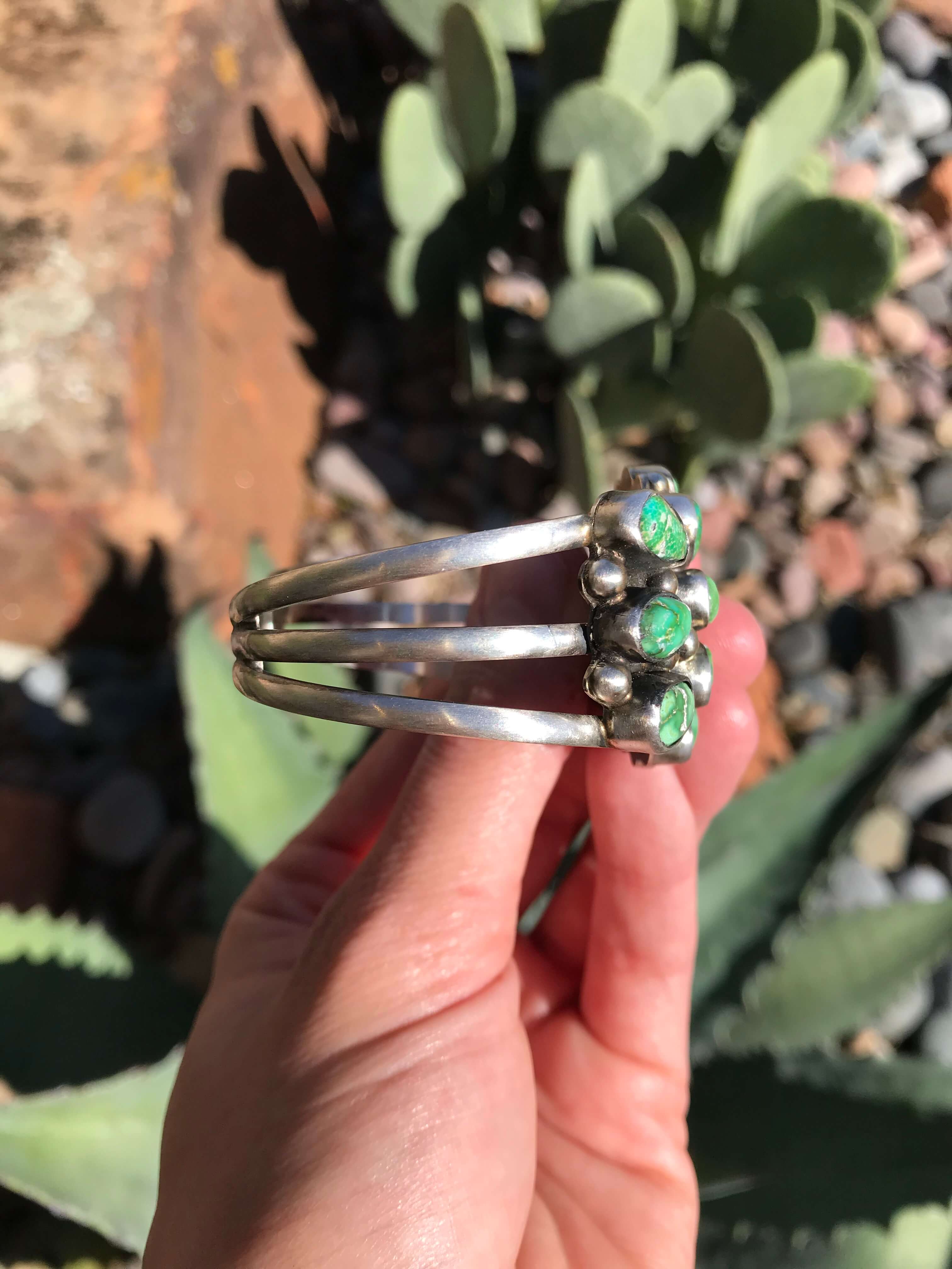 The Crowley Turquoise Cluster Cuff - Image 5