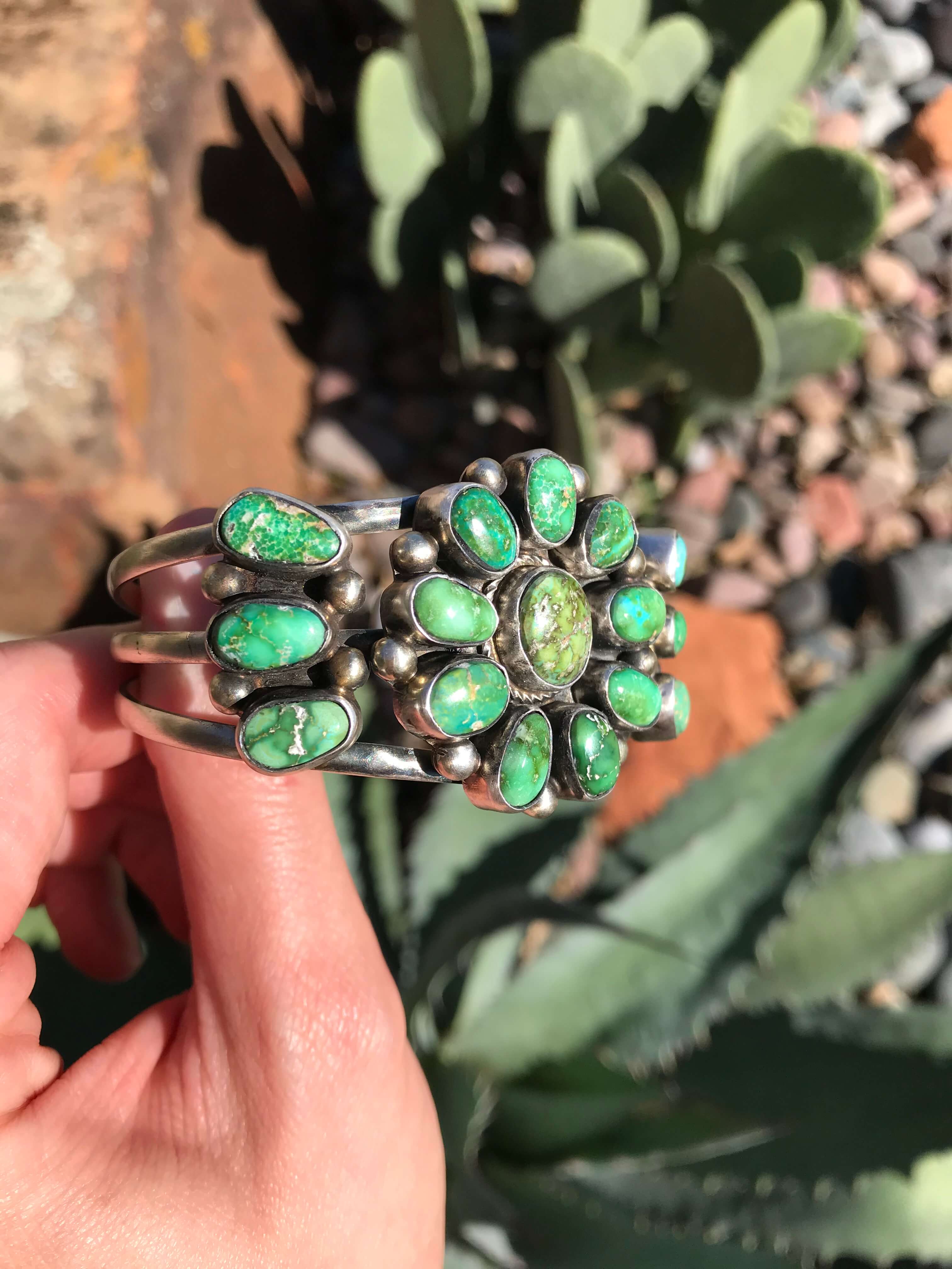 The Crowley Turquoise Cluster Cuff - Image 6