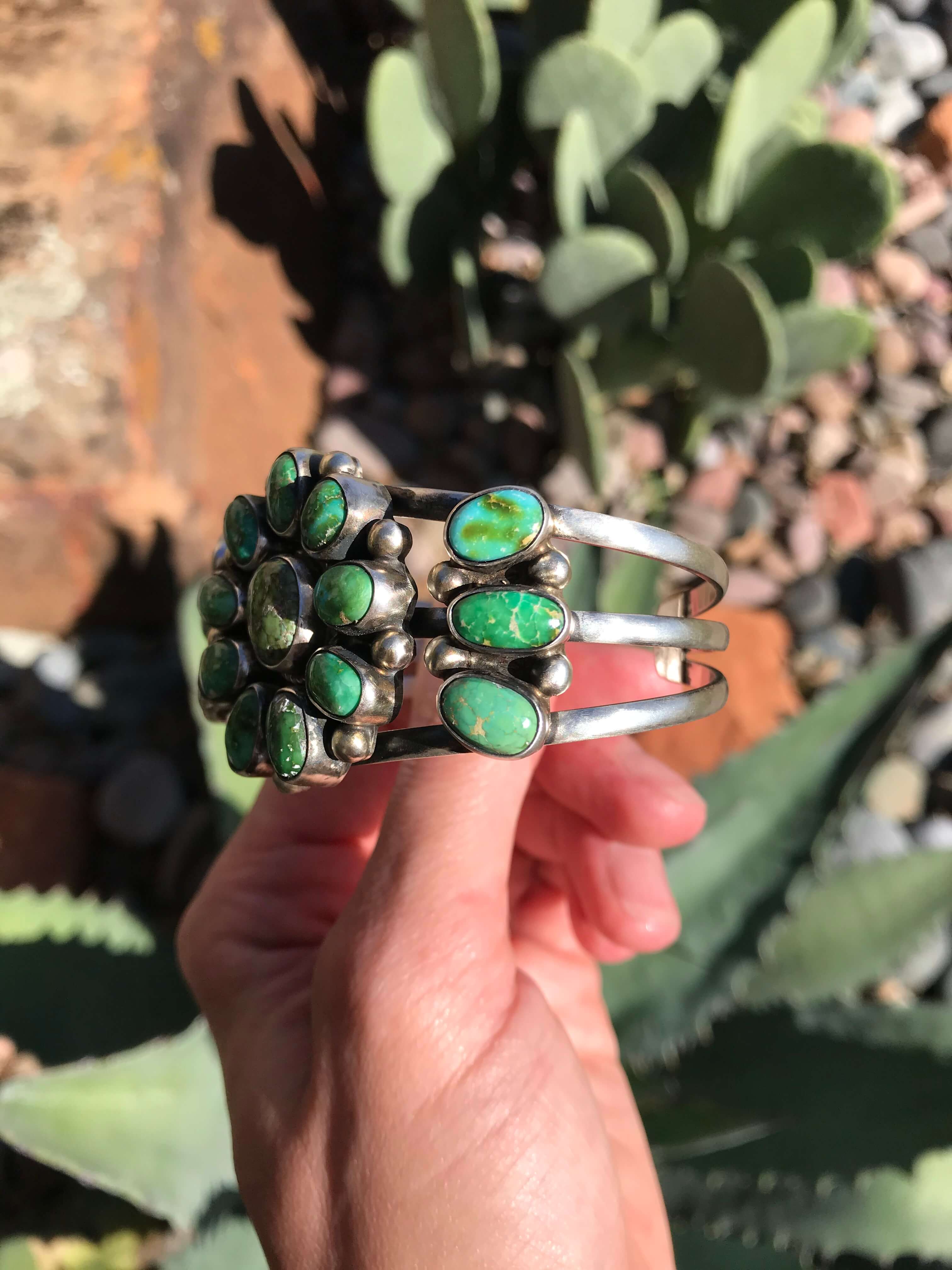 The Crowley Turquoise Cluster Cuff - Image 7