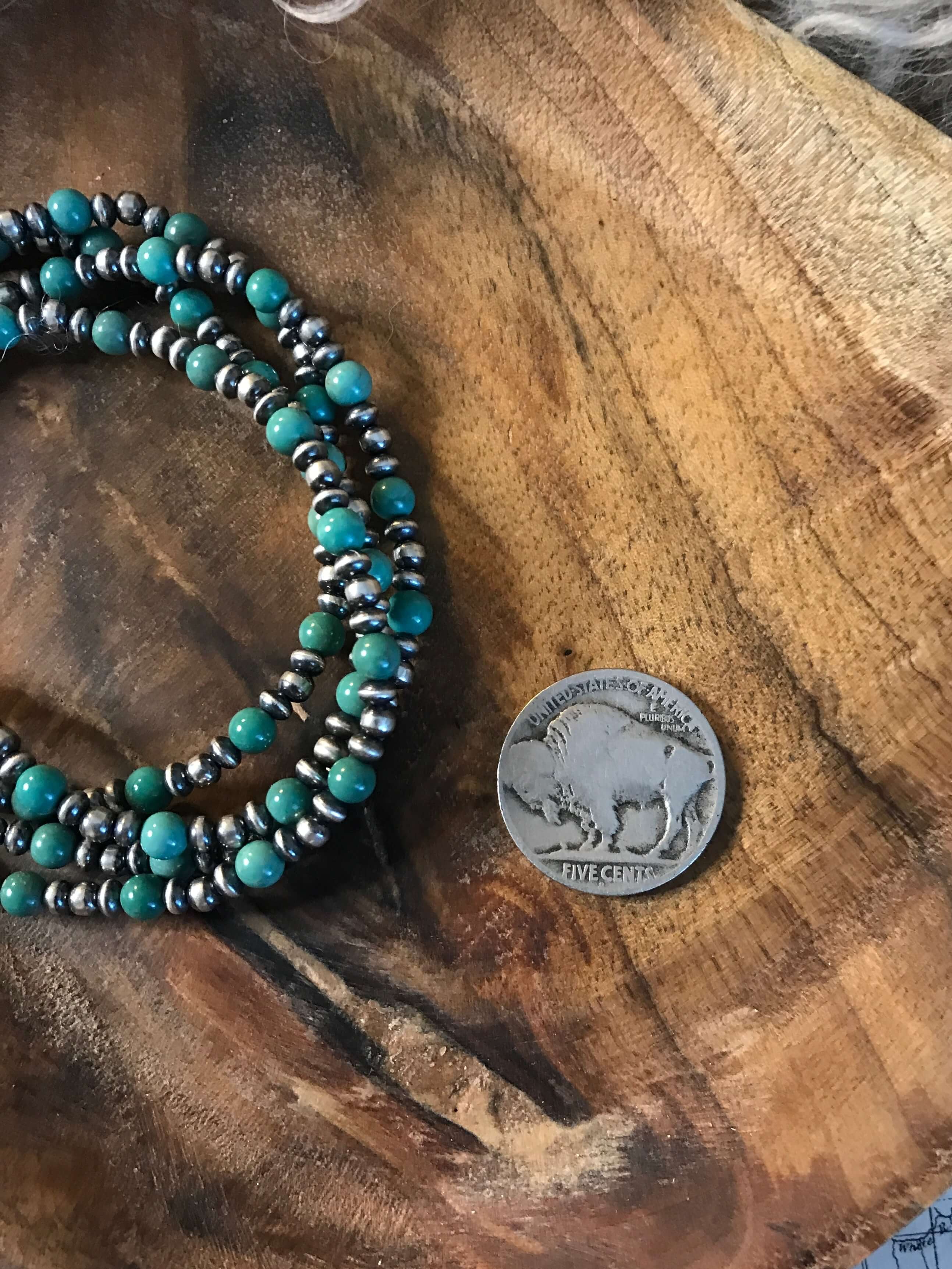 The Dainty Stretch Bracelet in Turquoise - Image 5