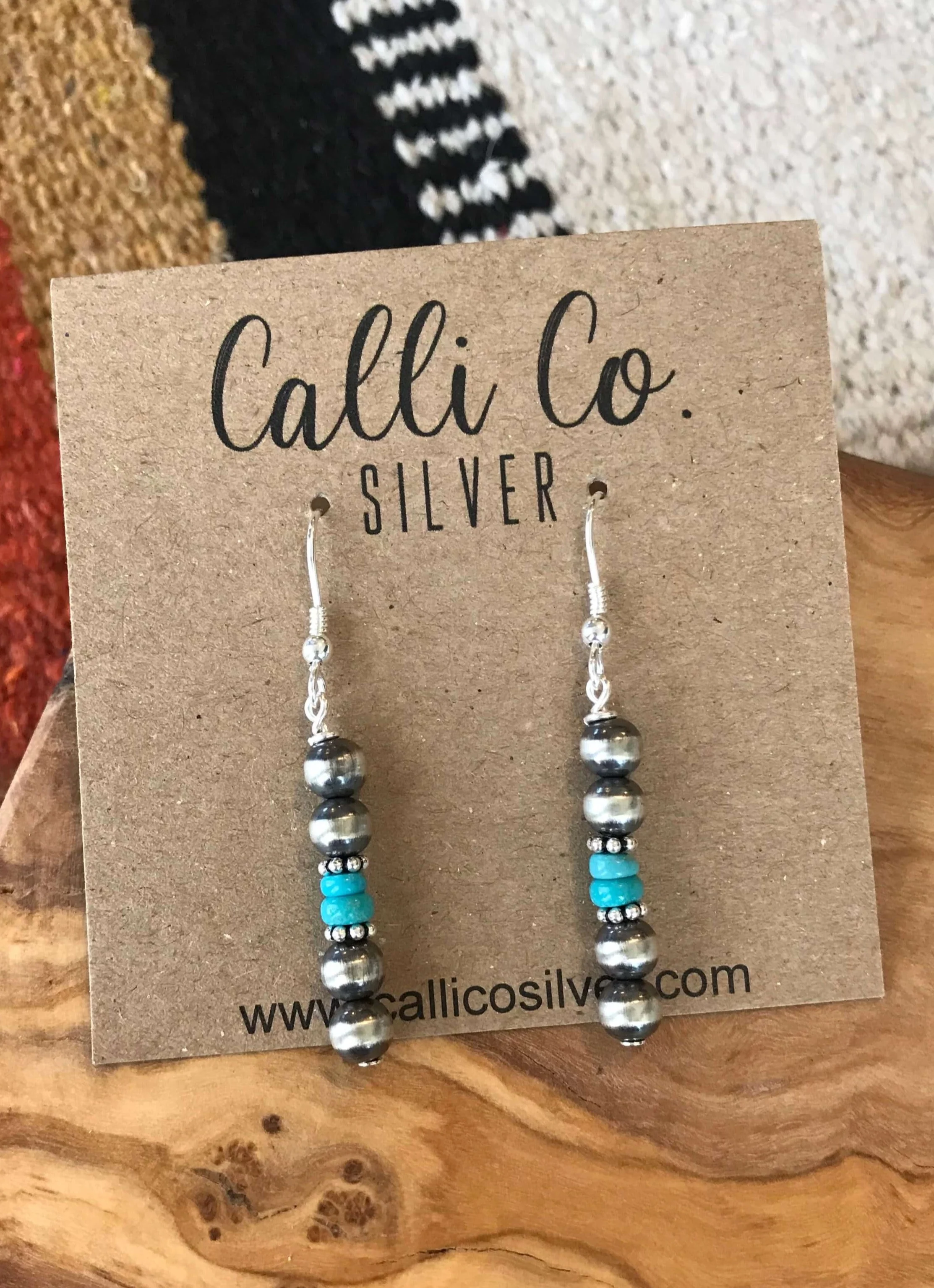 The Dakota Earrings in Blue Turquoise