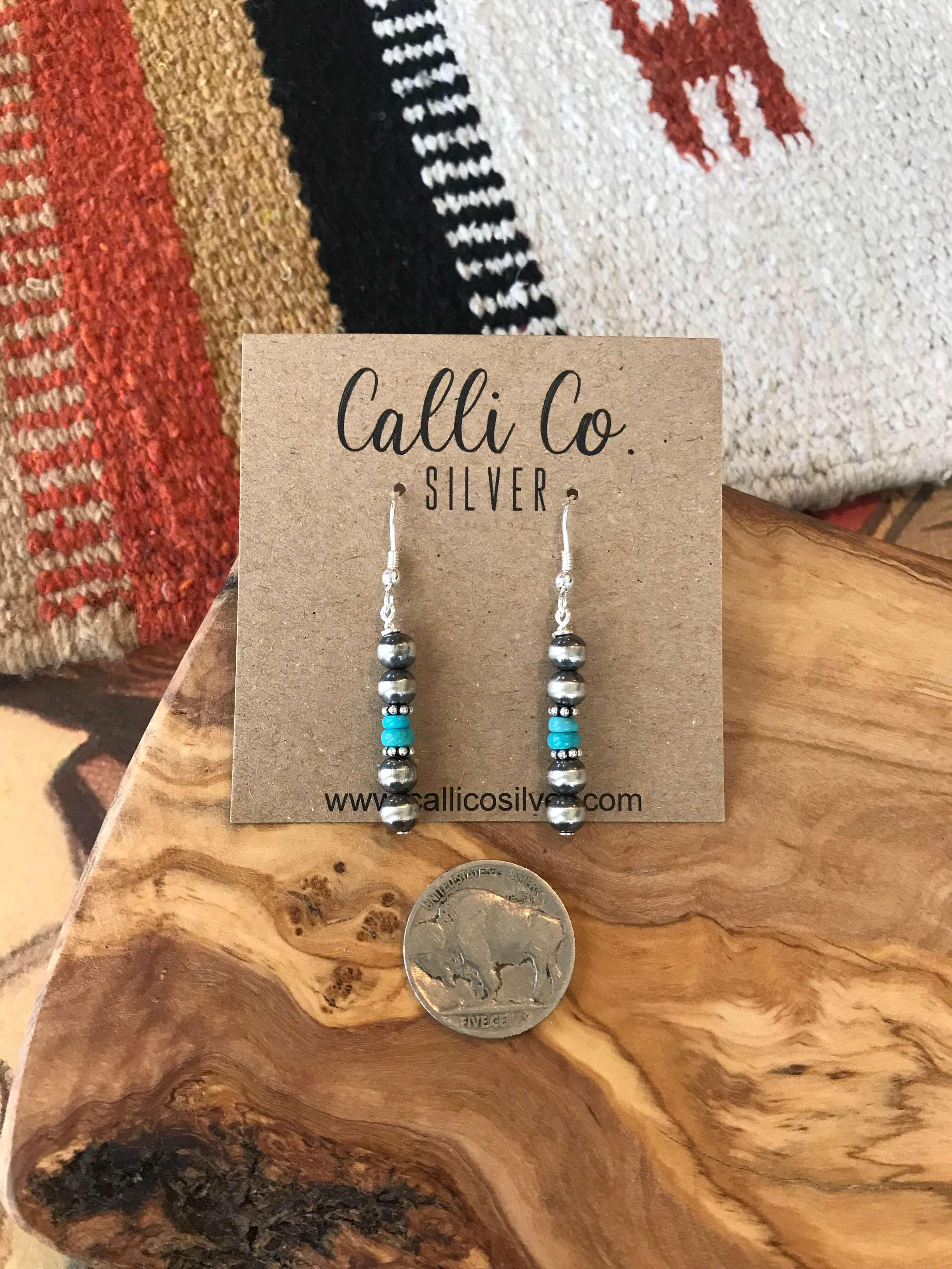 The Dakota Earrings in Blue Turquoise - Image 2