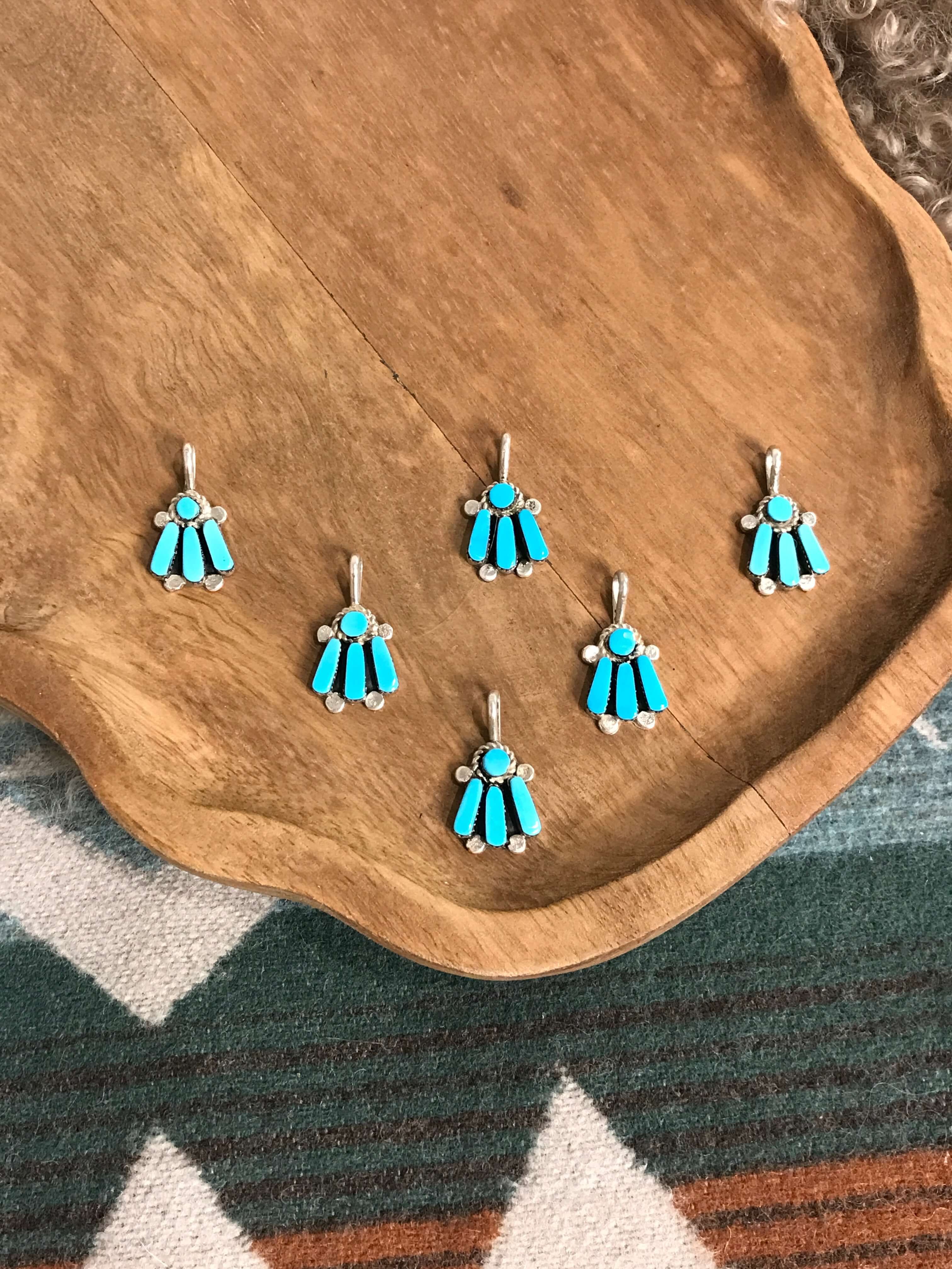 The Delhi Blue Turquoise Pendants - Image 2